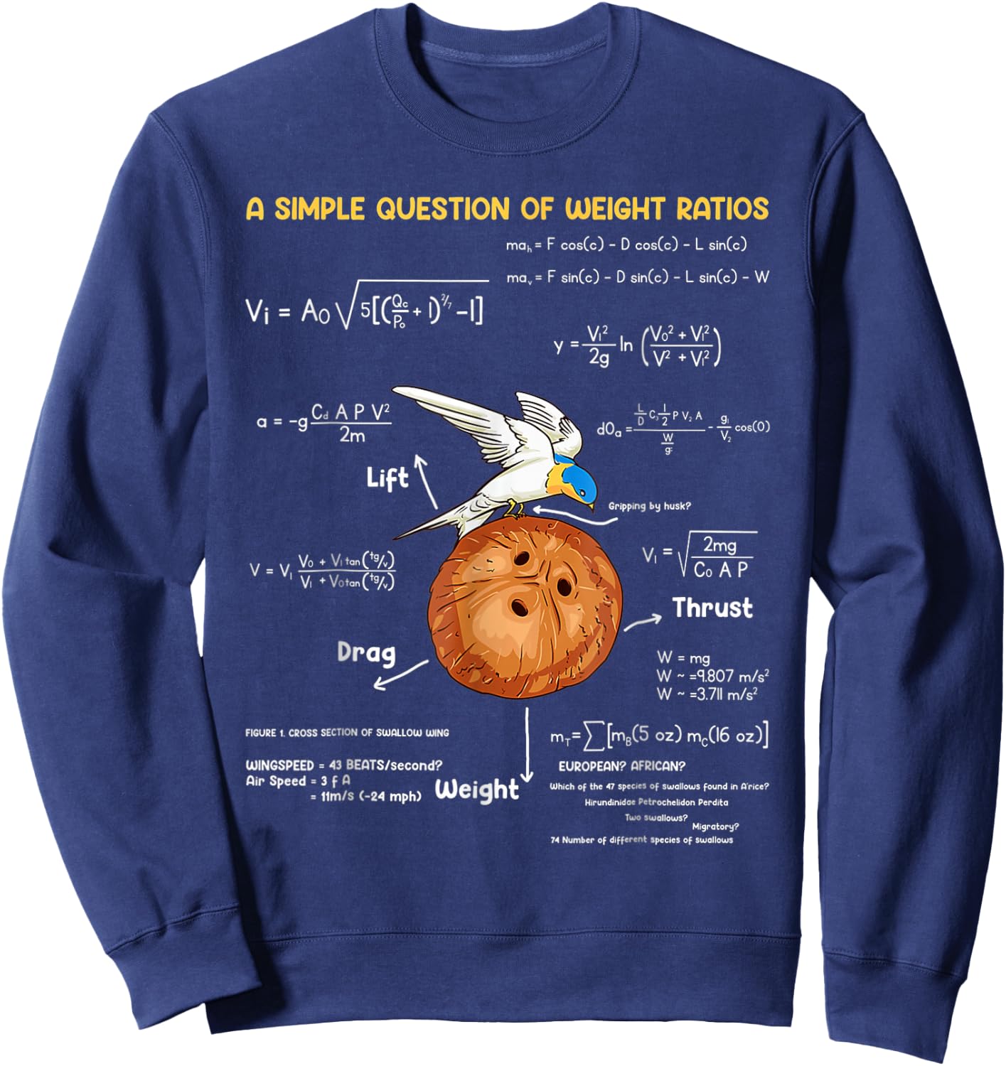 A Simple Question Of Weight Ratios Funny Math Teacher Sweatshirt - Sweatshirt | Navy