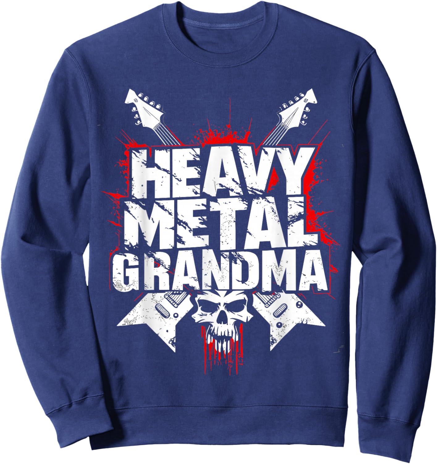 Heavy Metal Grandma - Metalhead Funny Grandmother Sweatshirt - Sweatshirt | Navy