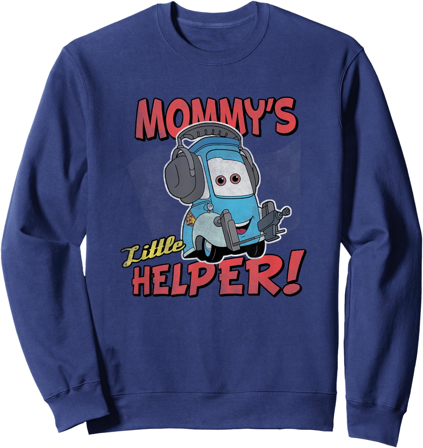 Disney Pixar Cars Mommy's Little Helper! Guido Vintage Shot Sweatshirt - Sweatshirt | Navy