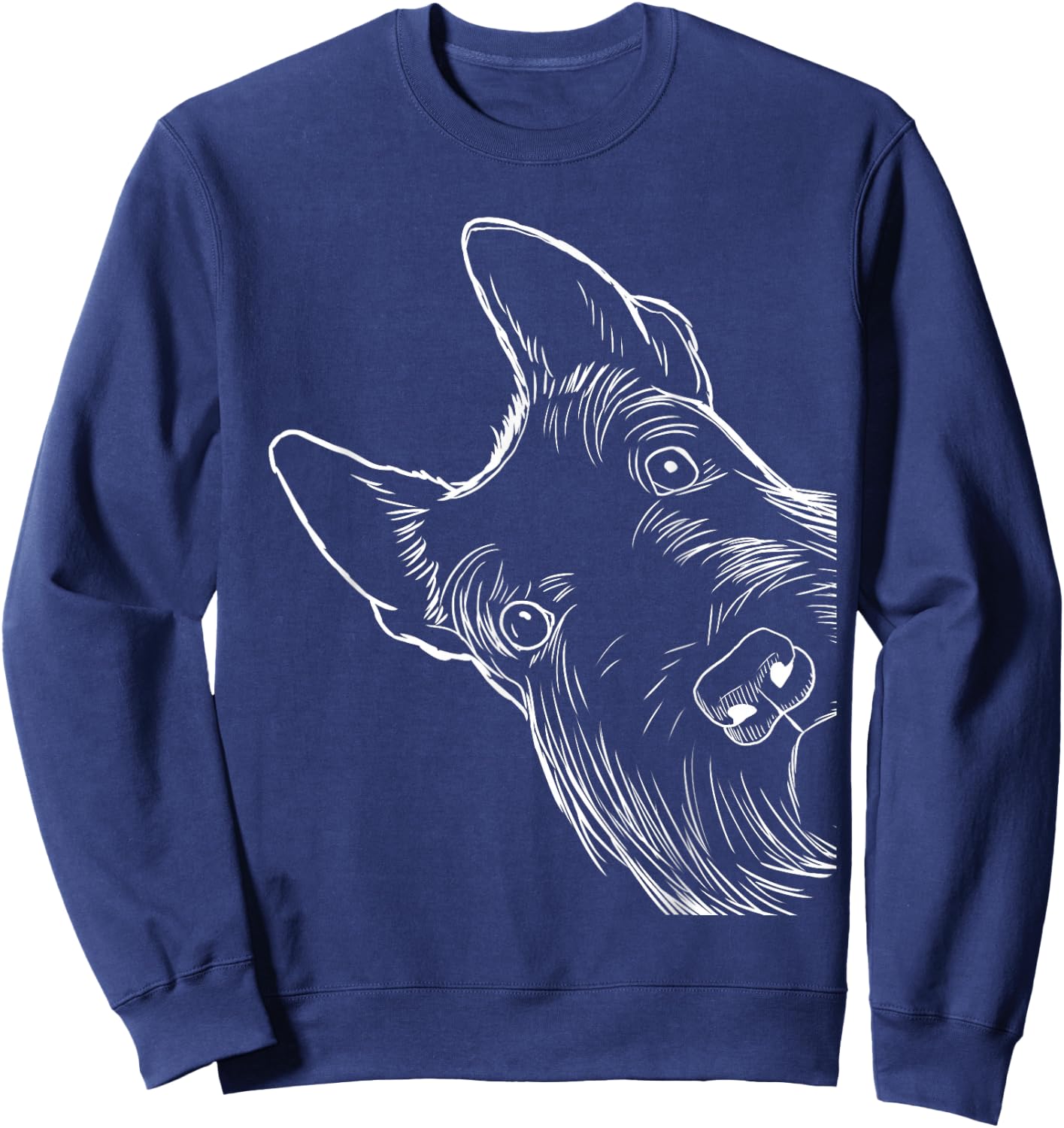 Funny Scottie Dog Scottish Terrier Small Sweatshirt - Sweatshirt | Navy