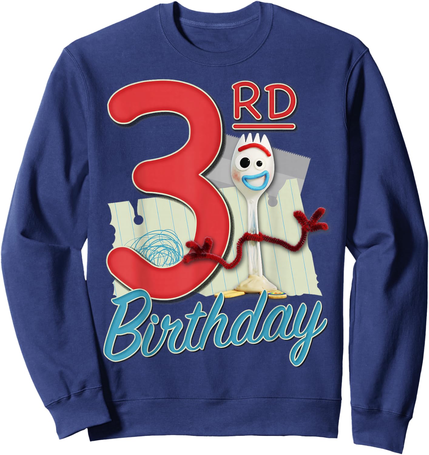 Disney Pixar Toy Story 4 Forky 3rd Birthday Sweatshirt - Sweatshirt | Navy