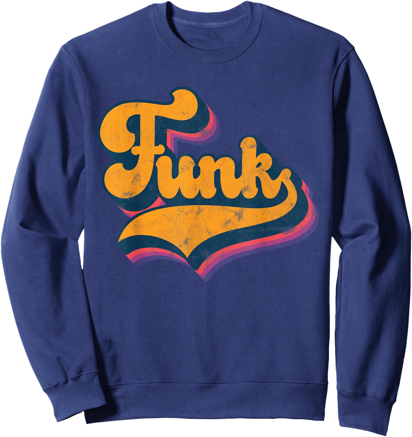 ryte TRACK Funk Music Fans - Black, Small - -Adults, Short Sleeve, Classic Fit, , Retro Pop-Art Design Sweatshirt - Sweatshirt | Navy