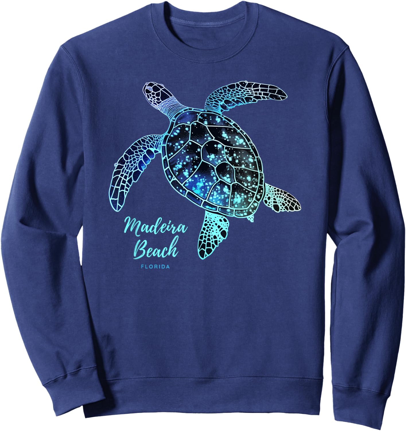 Madeira Beach FL Souvenir Vintage Sea Turtle Florida Sweatshirt - Sweatshirt | Navy