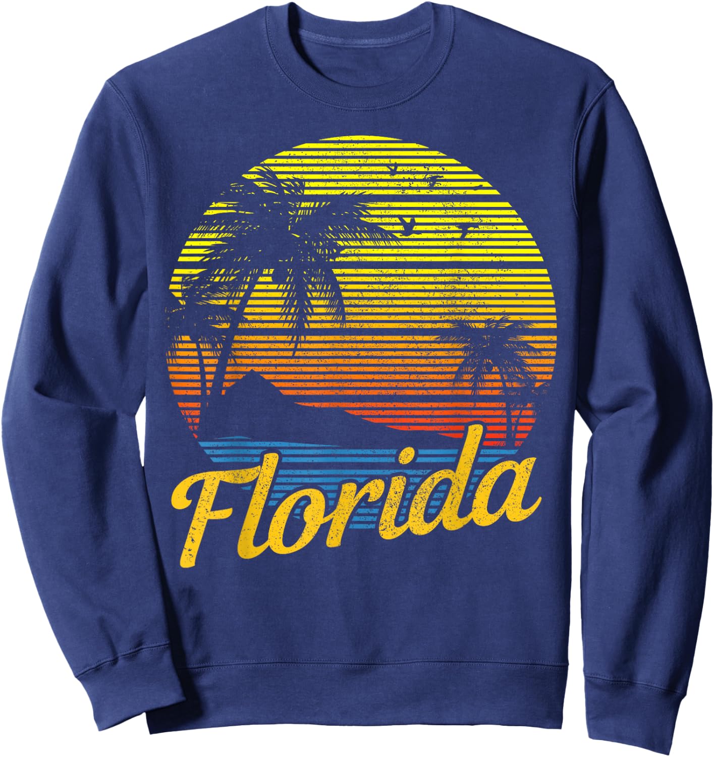 Florida Vintage Surfer USA America Souvenir Gift Sweatshirt - Sweatshirt | Navy