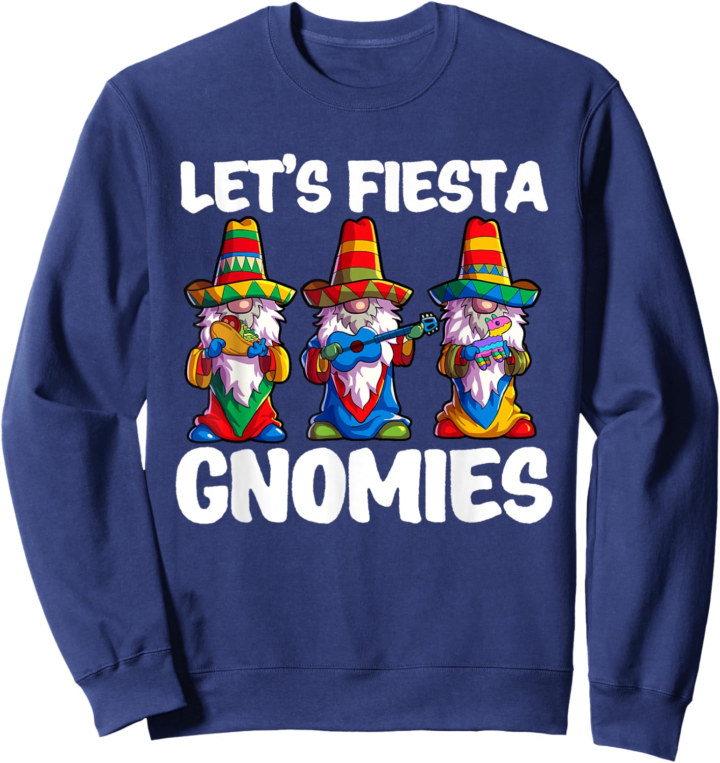 Cinco de Mayo Shirt Gnomes Women Mexican Taco Lover Sweatshirt - Sweatshirt | Navy