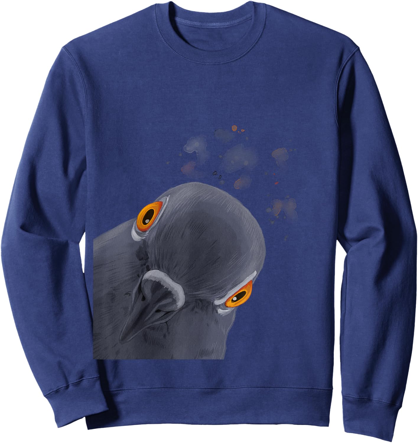Funny Curious Pigeon Sweatshirt - Sweatshirt | Navy