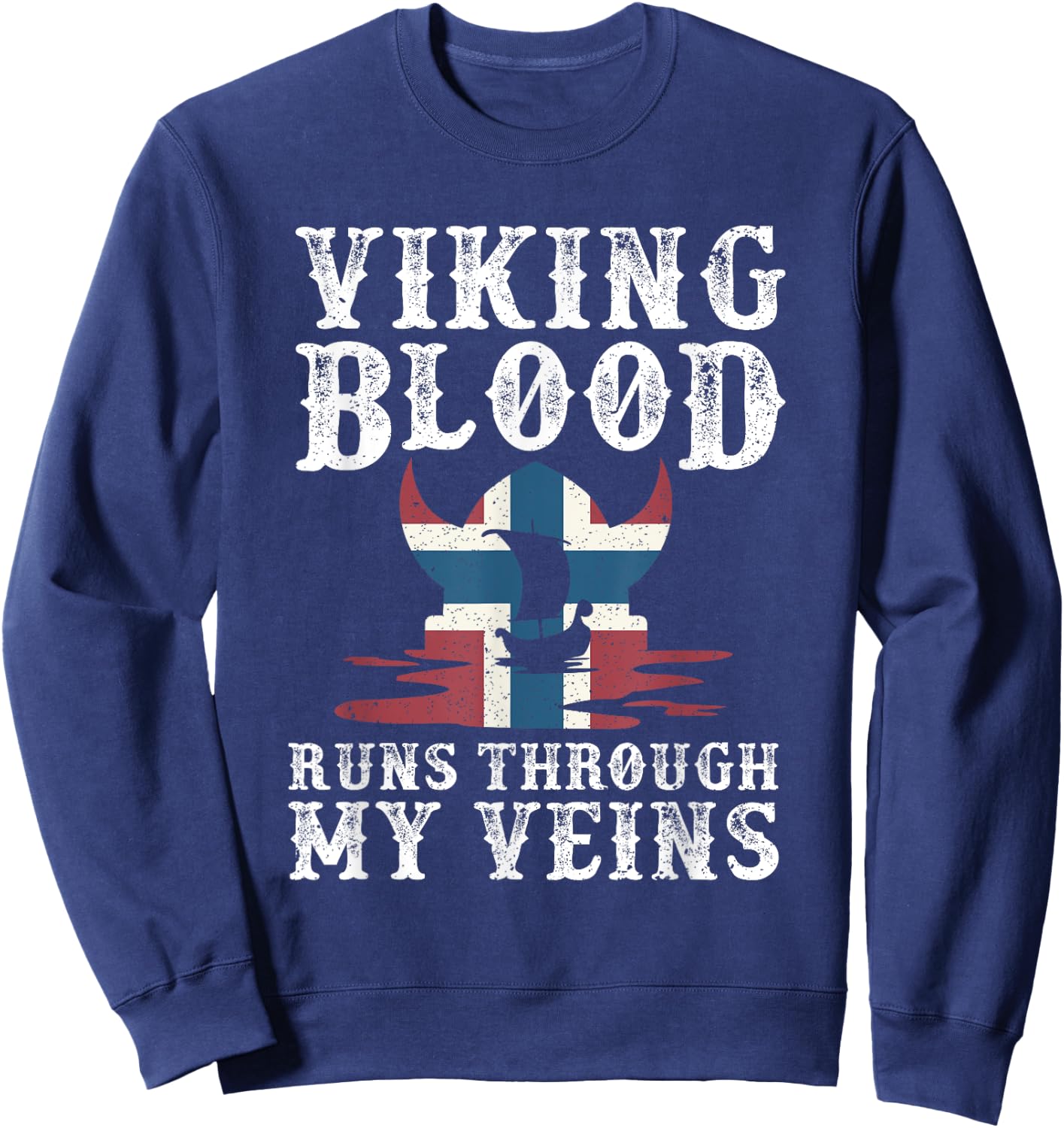 Northern Viking Norwegian Blood Norway Sweatshirt - Sweatshirt | Navy