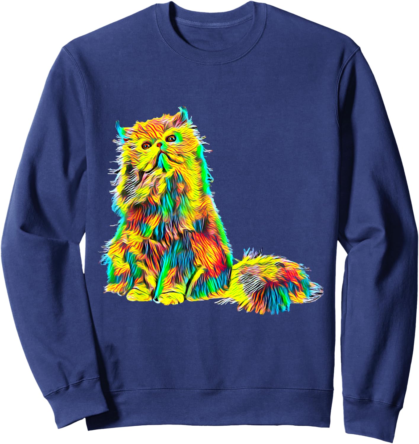 Persian Cat Women Girls Kids Sweatshirt - Sweatshirt | Navy
