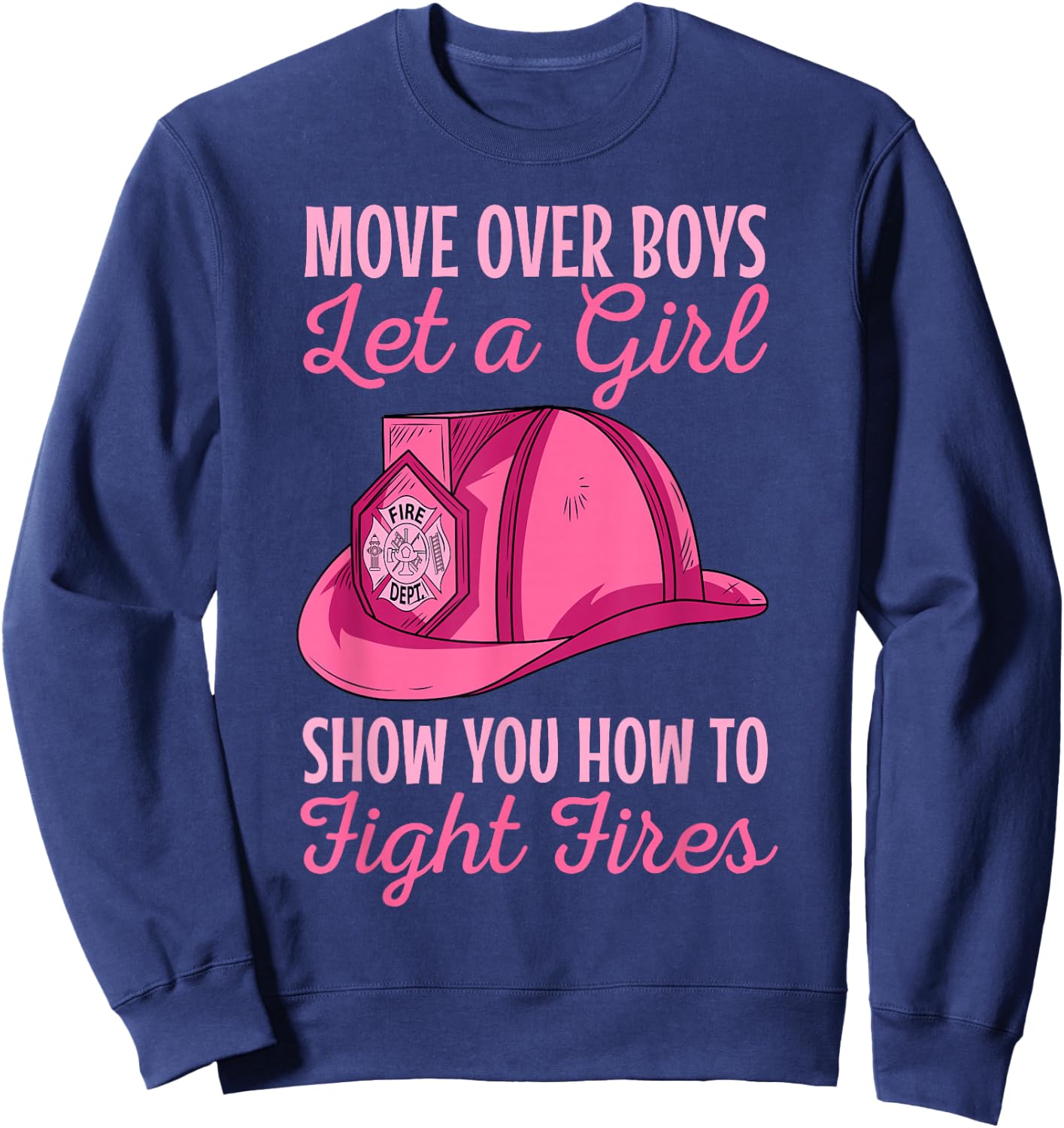 Firewoman Firefighter Women Volunteer Firefighting Rescuer Small Sweatshirt - Sweatshirt | Navy