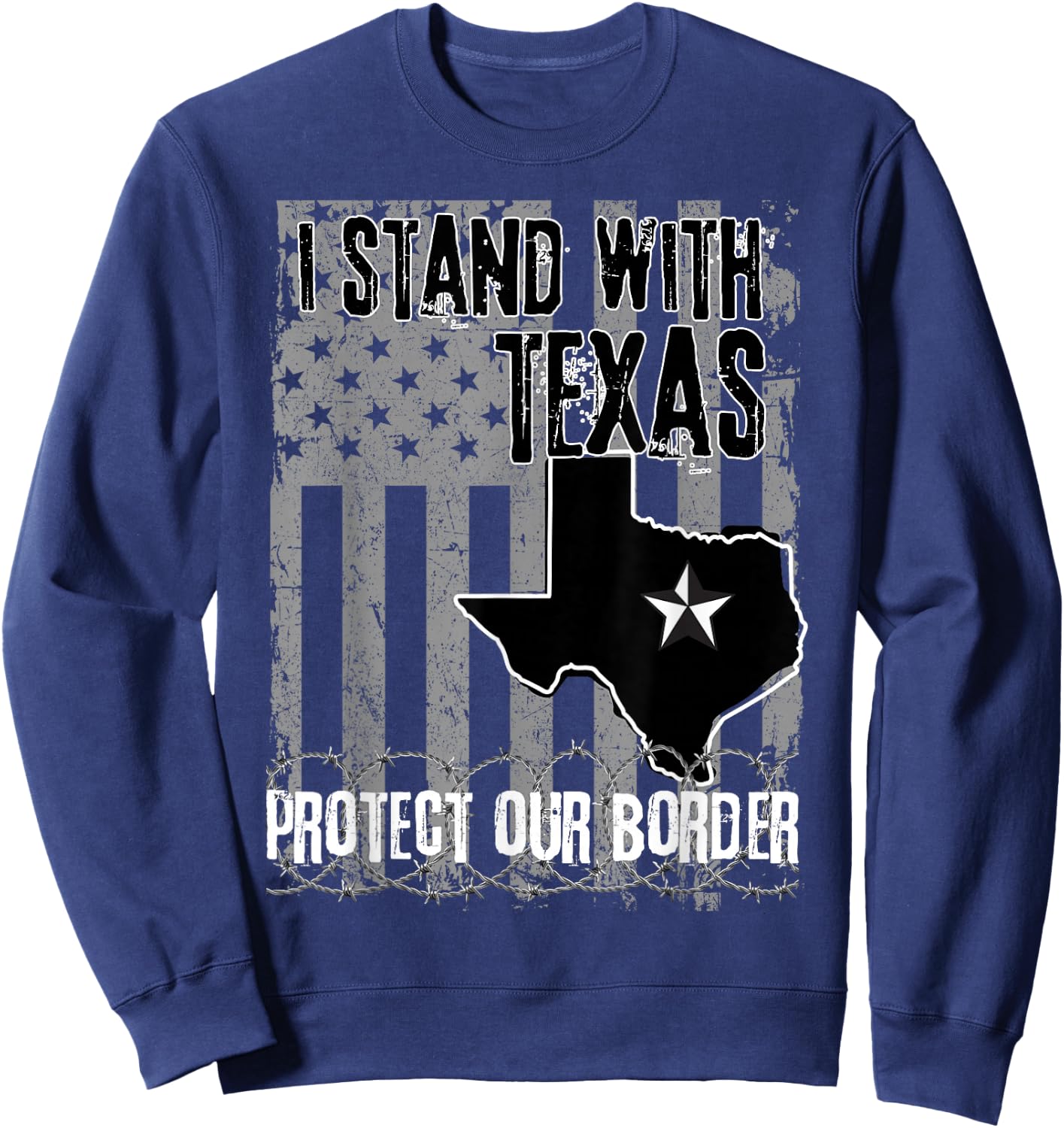 I Stand With Texas Sweatshirt - Sweatshirt | Navy