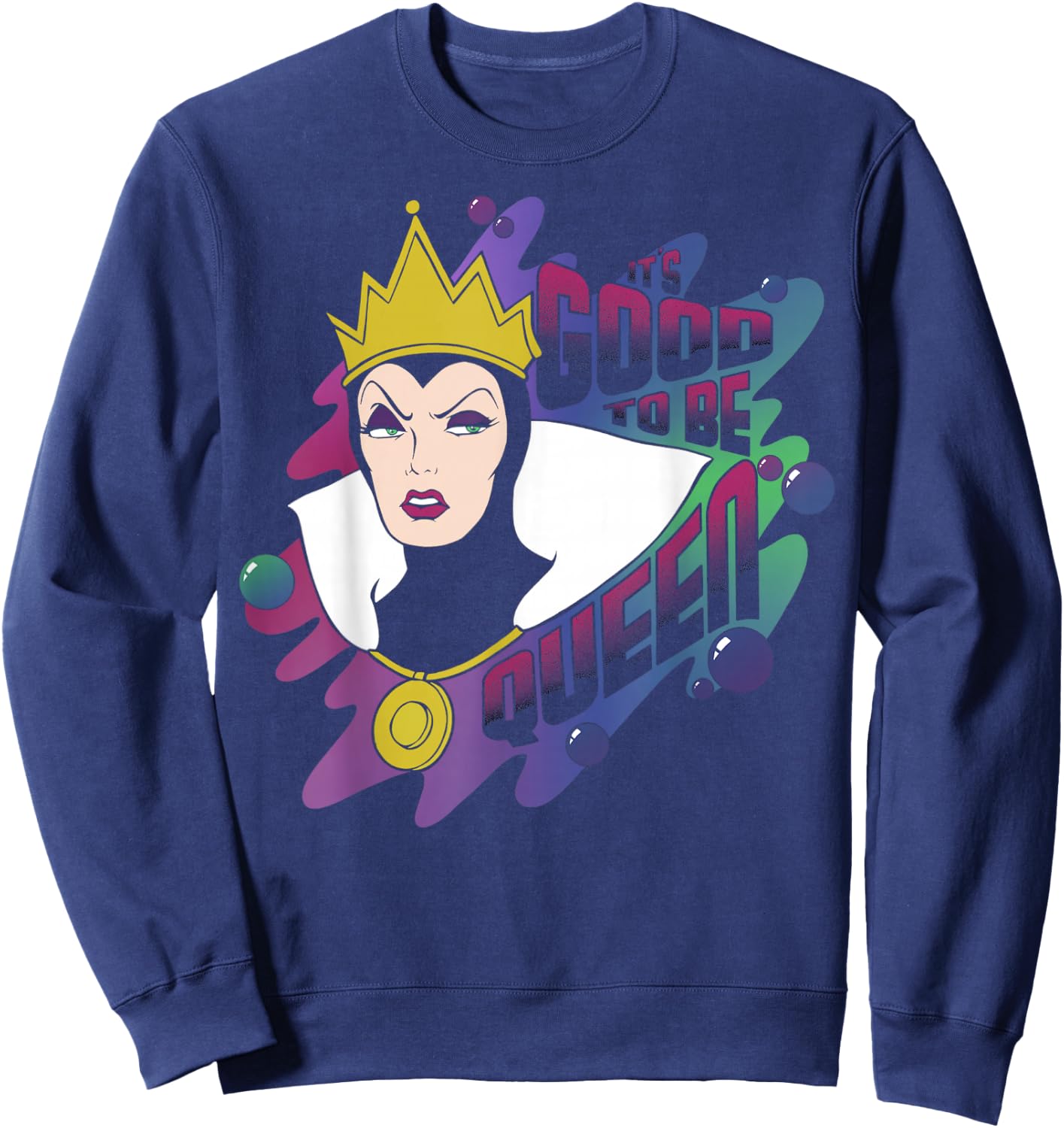 Disney Snow White Evil Queen Good to Be Queen Sweatshirt - Sweatshirt | Navy