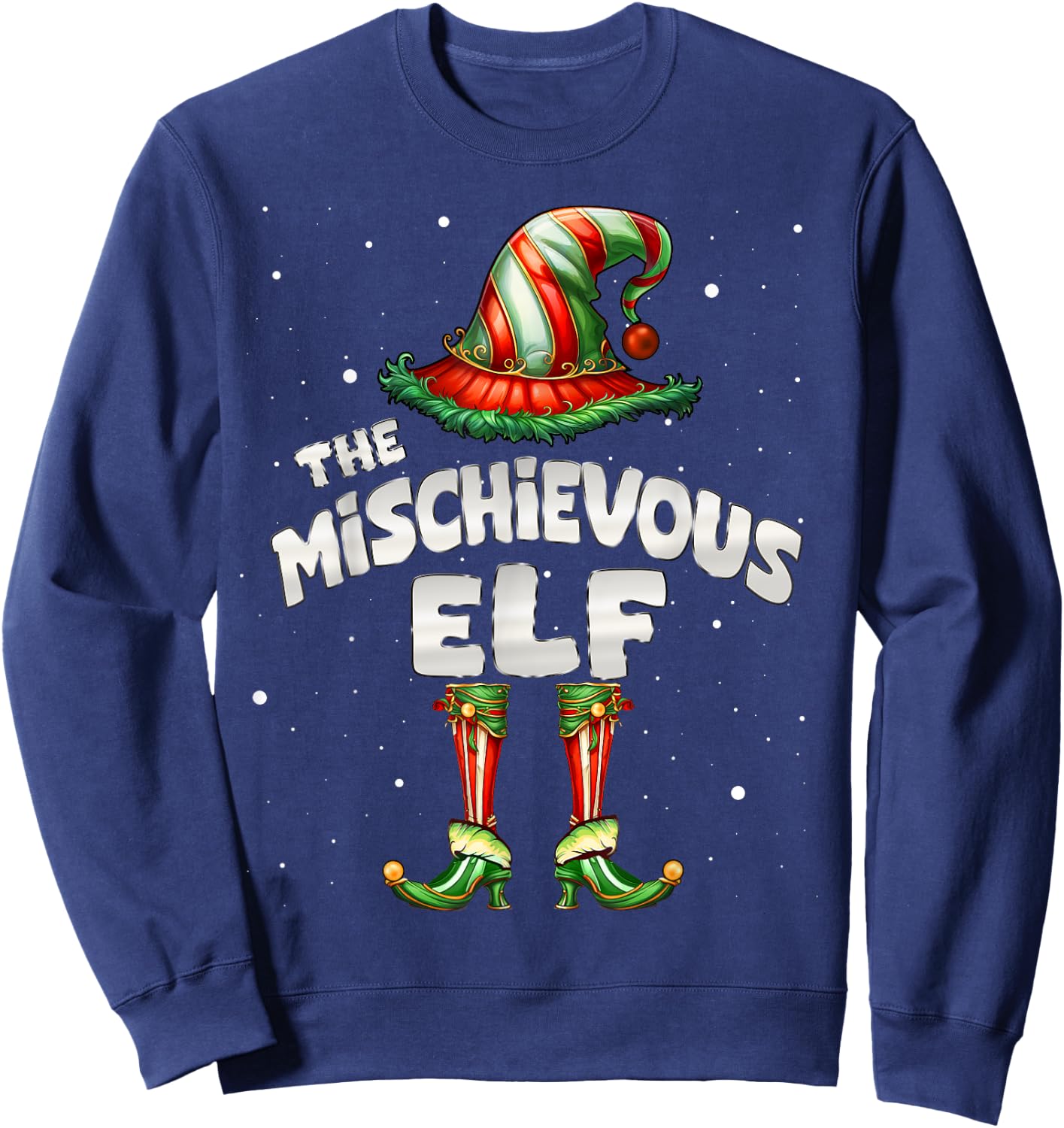 I'm The Mischievous Elf Family Matching Group Christmas Sweatshirt - Sweatshirt | Navy