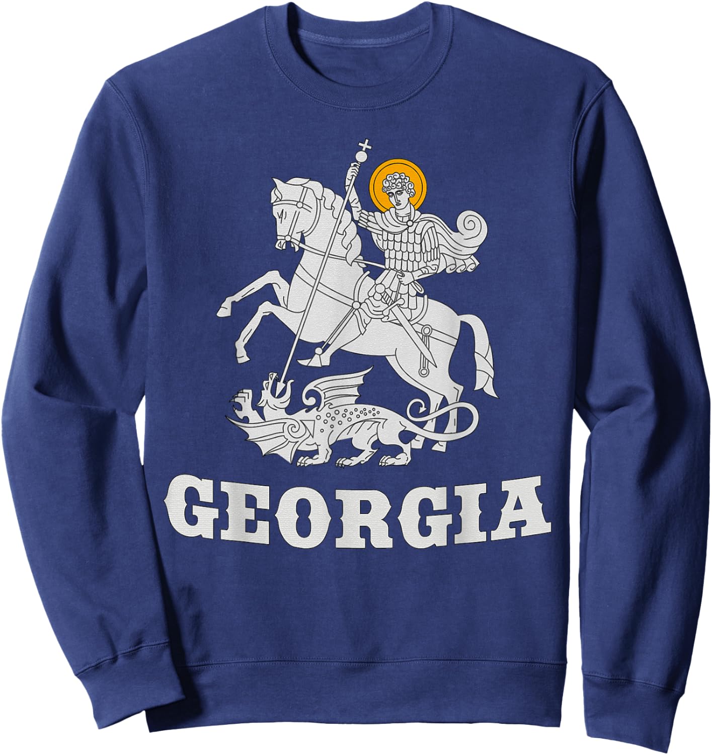 St George, Georgian Patriotic design Sweatshirt - Sweatshirt | Navy