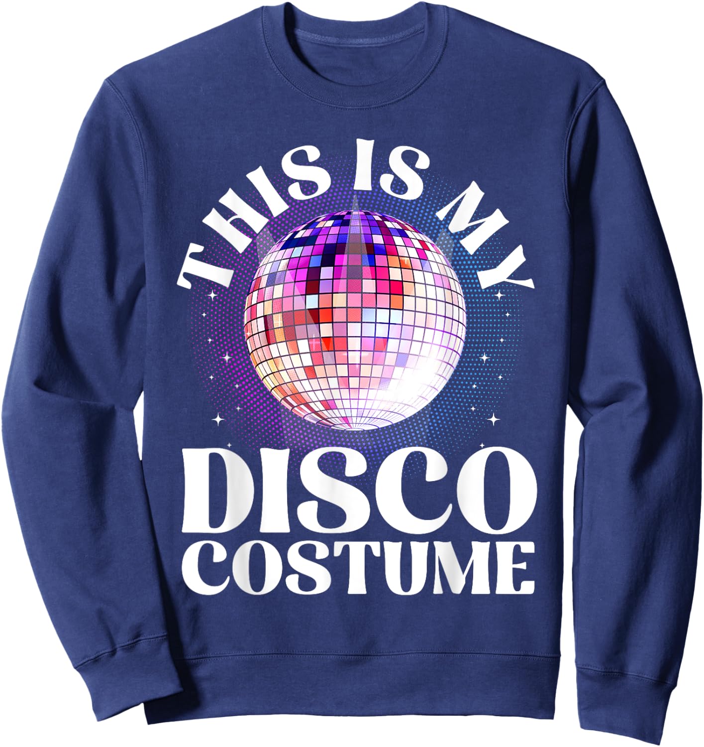 80s Disco Art Women 70s Ball Costume Disco Dance Sweatshirt - Sweatshirt | Navy