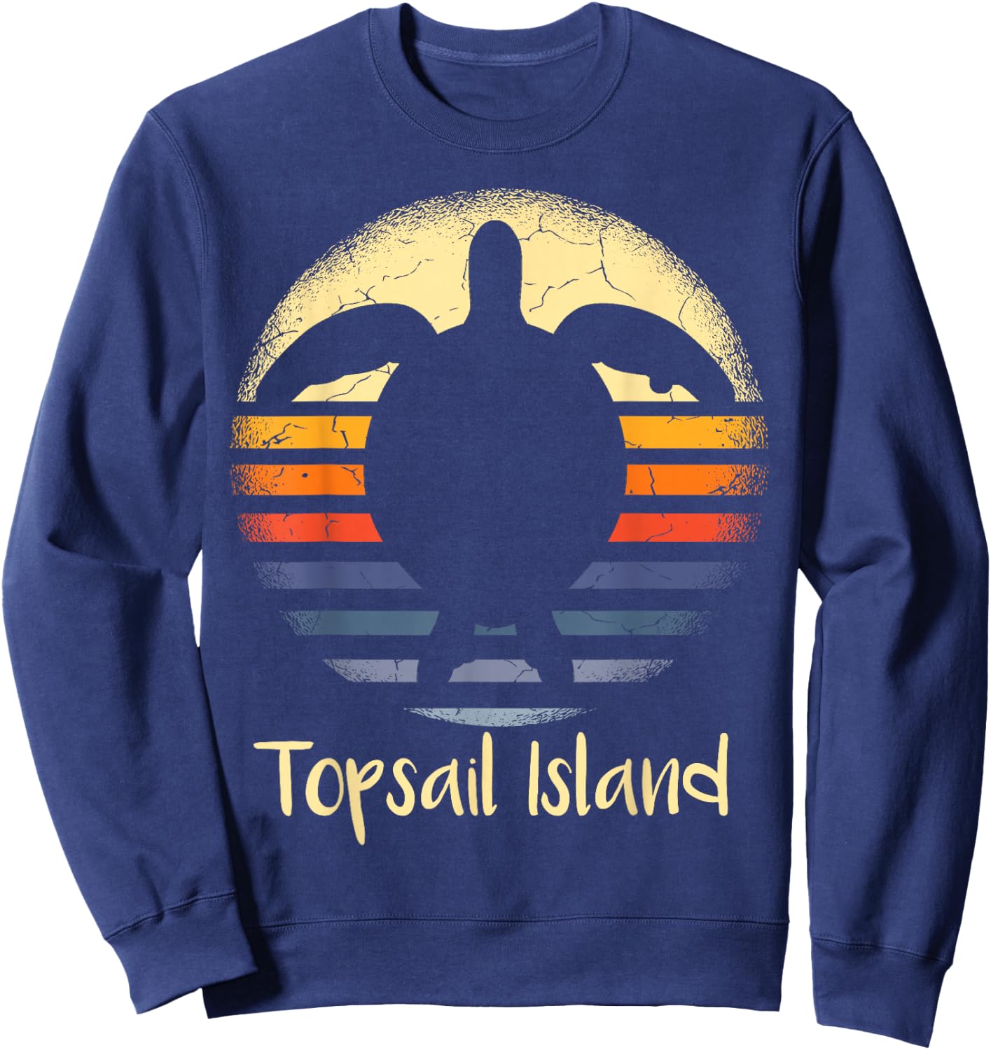 Topsail Island Beach North Carolina NC sea Turtle Lover Women Girls Kids Sweatshirt - Sweatshirt | Navy