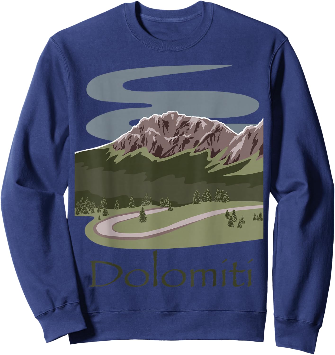 Italian Dolomites Hiking Design Travel The Alps Apparel Sweatshirt - Sweatshirt | Navy