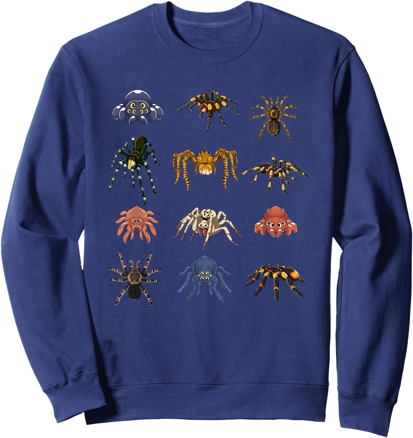 Spider Animal Gifts Black Short Sleeve , Tarantula Arthropod Spider for Arachnid Enthusiasts, -Kids, Small Sweatshirt - Sweatshirt | Navy
