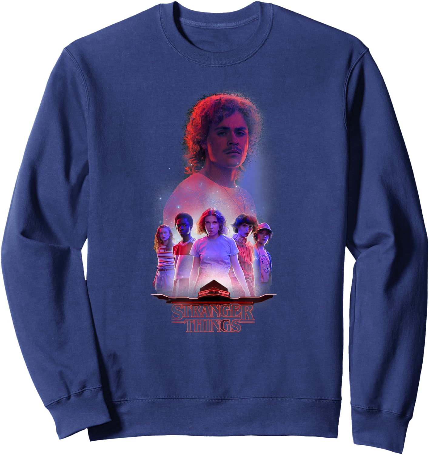 Stranger Things Billy Group Shot Sweatshirt - Sweatshirt | Navy