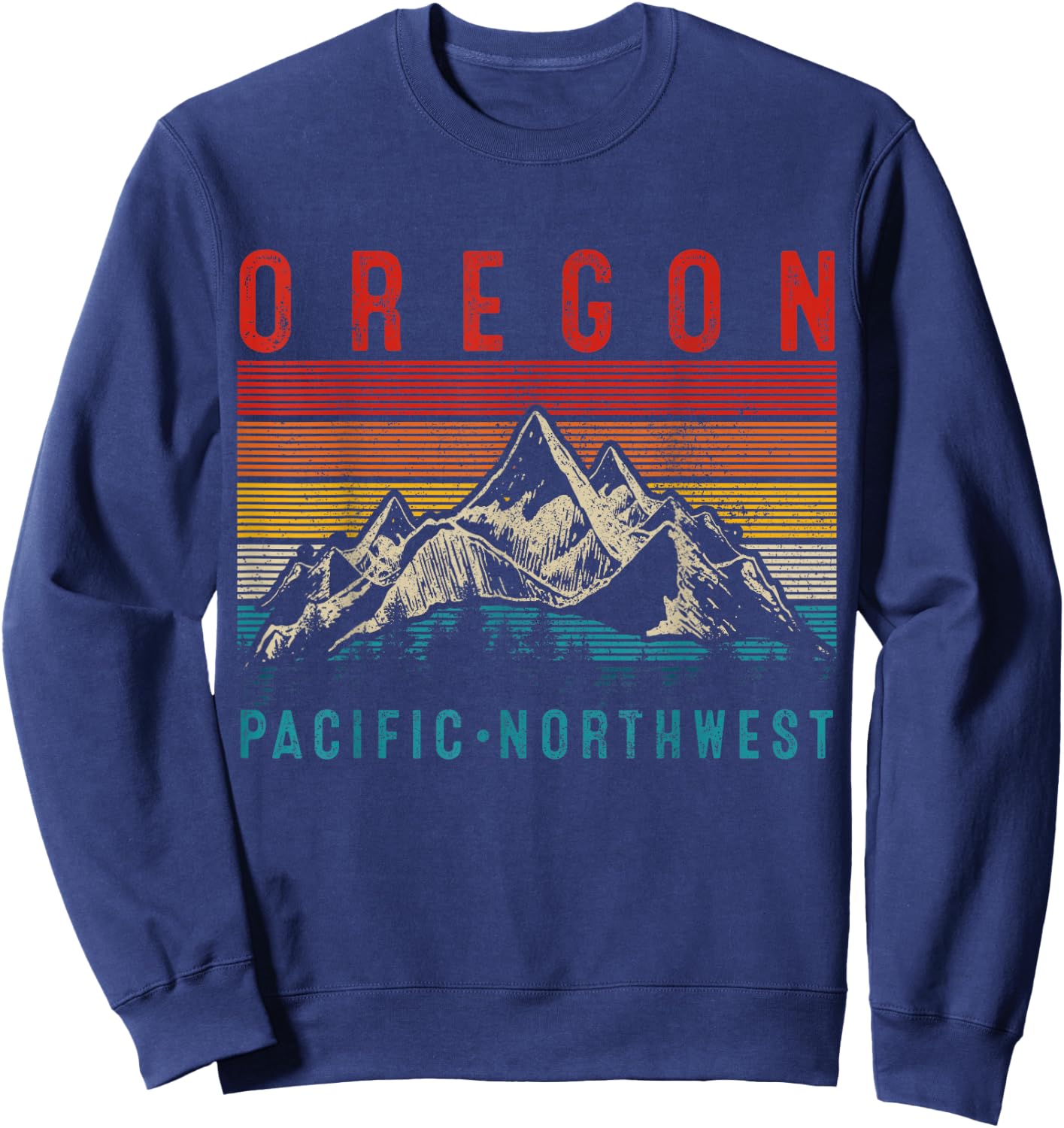 Oregon PNW Vintage USA America Souvenir Sweatshirt - Sweatshirt | Navy