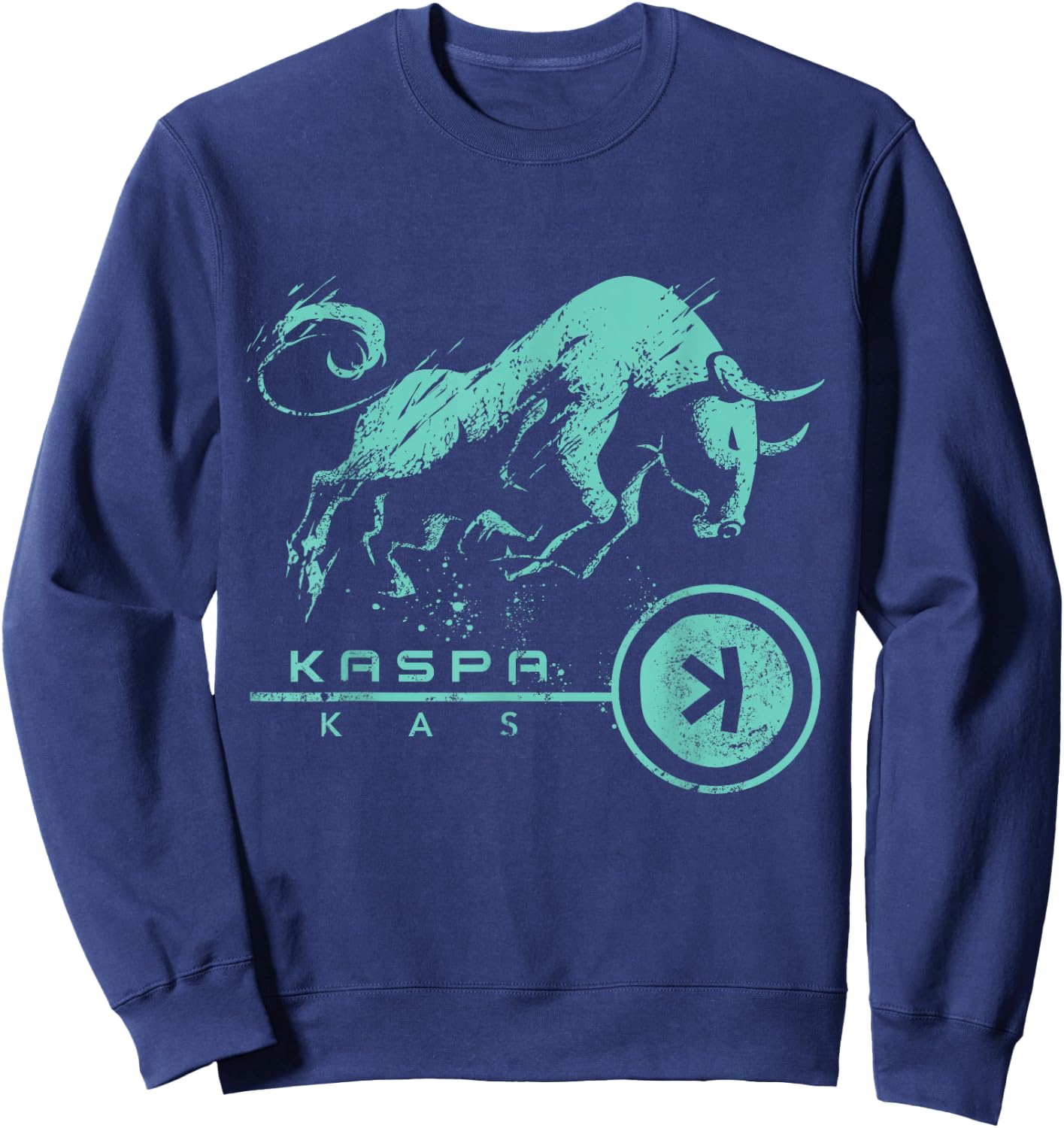 KAS crypto BULLRUN HODL Kaspa coin to be a millionaire Sweatshirt - Sweatshirt | Navy