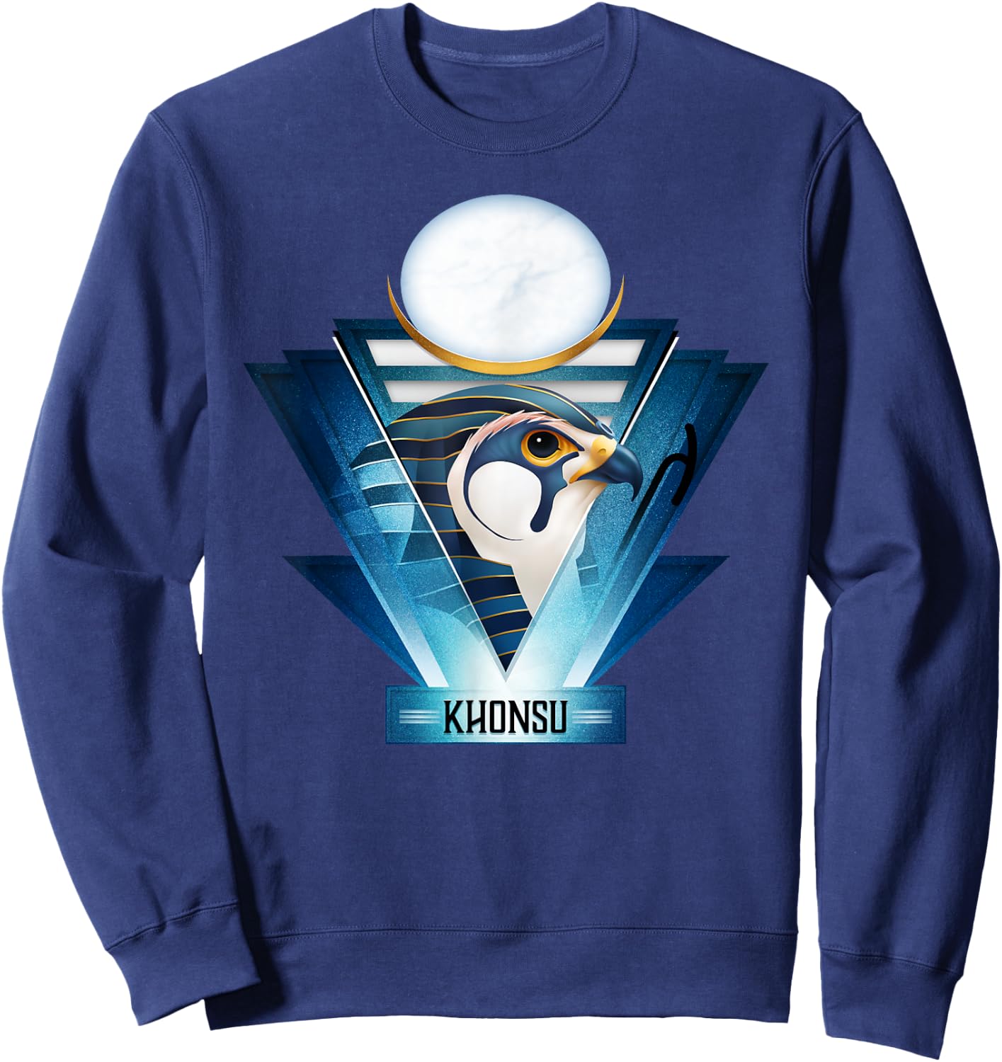 Egyptian Mythology Moon God Khonsu Sweatshirt - Sweatshirt | Navy