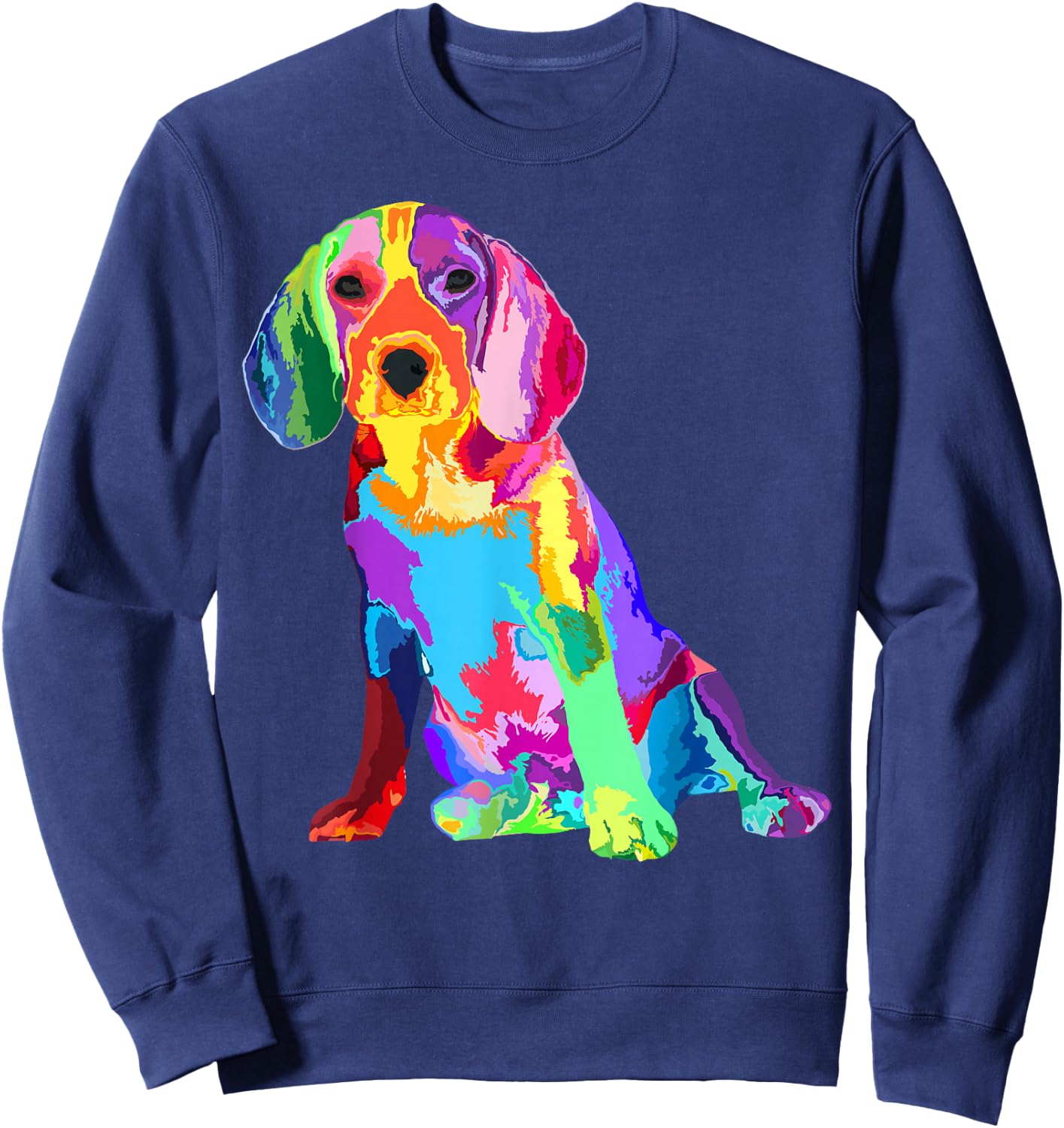 Dog Lover Gifts 's Beagle Colorful Beagle Men's Sweatshirt - Sweatshirt | Navy