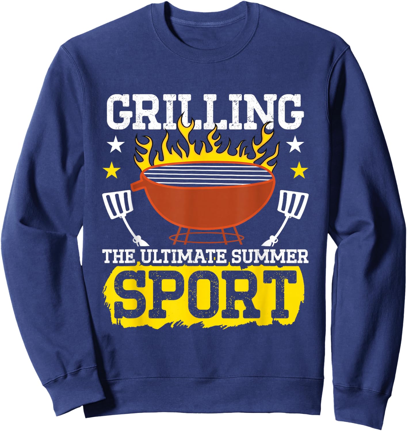 Ultimate Grill Lover Motif For BBQ Lovers Dad Grilling Sweatshirt - Sweatshirt | Navy