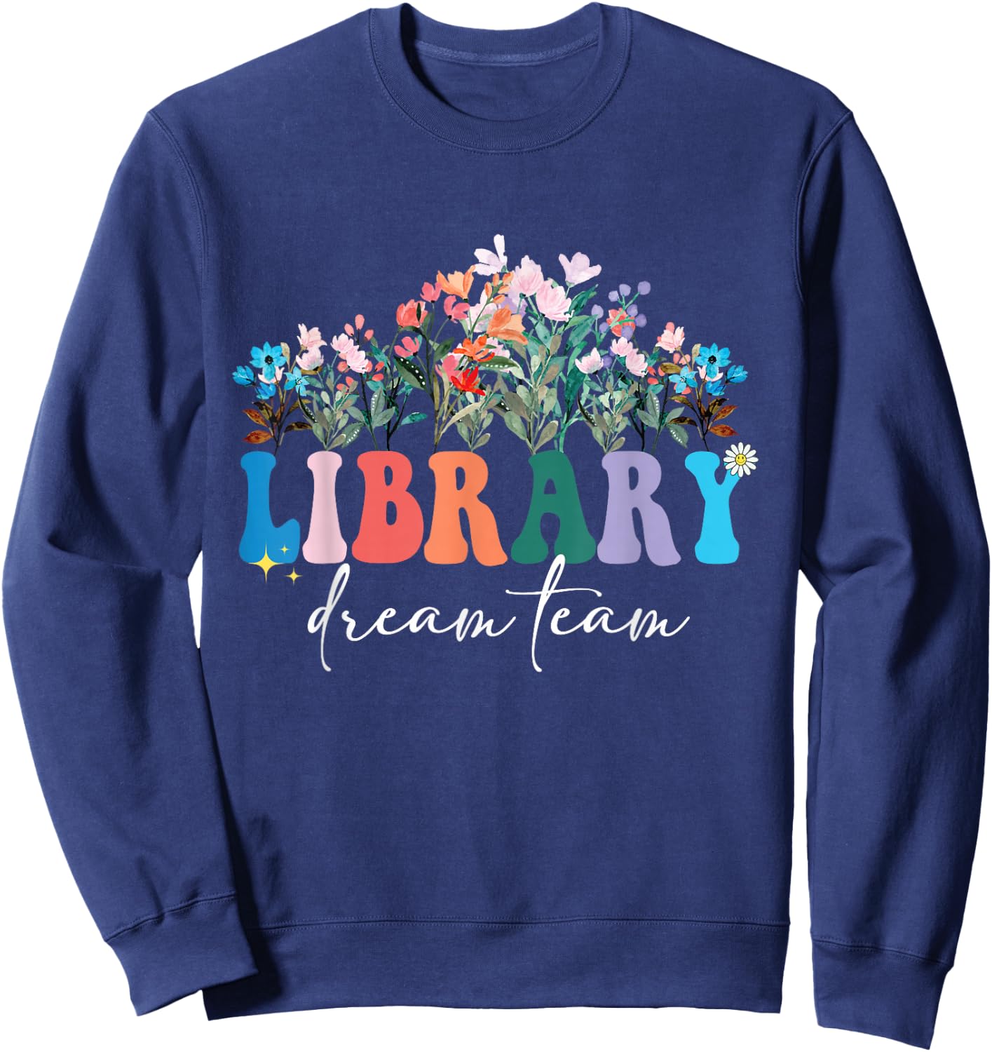 Christmas Dream Library Team Librarian Squad Reading Sweatshirt - Sweatshirt | Navy