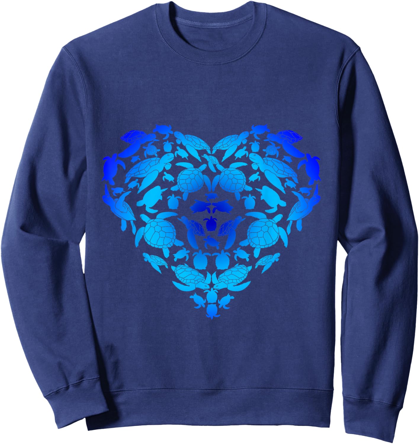 Sea Turtle Zoo Animal Lover Valentines Day Gift Turtle Sweatshirt - Sweatshirt | Navy