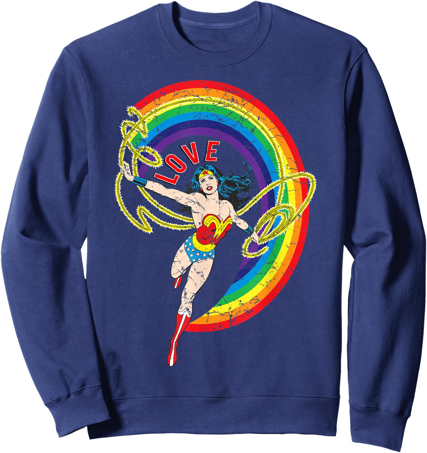 DC Wonder Woman Rainbow Love Sweatshirt - Sweatshirt | Navy