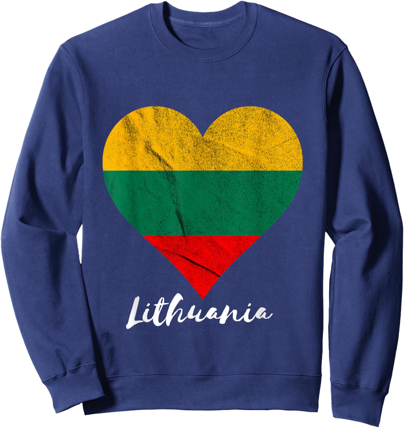 Lithuania Heart Lithuania Flag Lietuva Lietuvo Sweatshirt - Sweatshirt | Navy