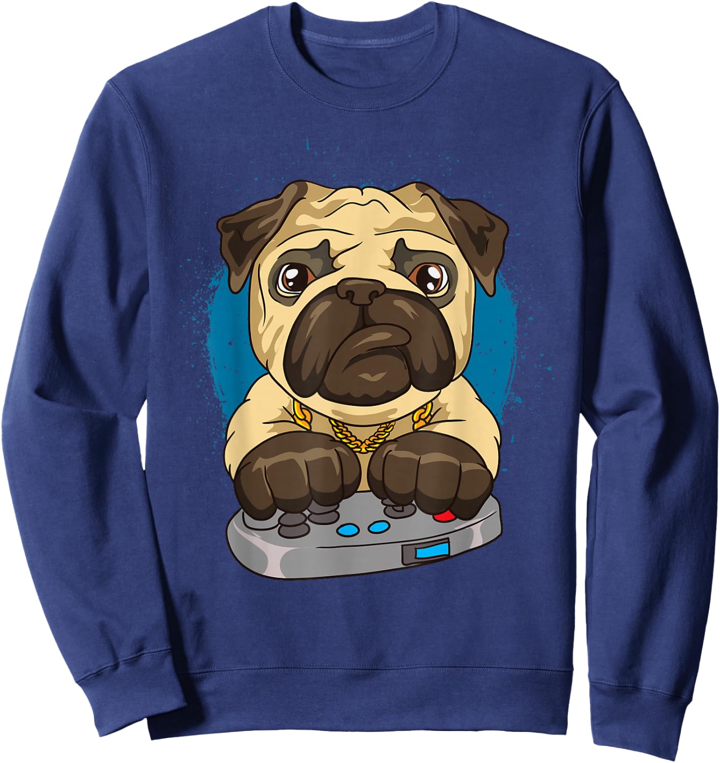 Pug Shirts For Boys Men Funny Pug Video Game Lover Sweatshirt - Sweatshirt | Navy