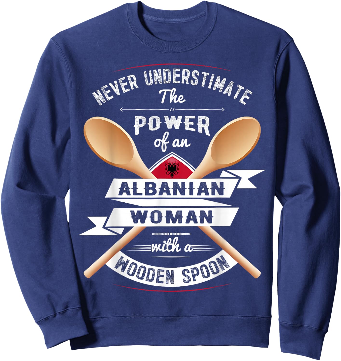 Albania Flag Souvenirs for Albanians Men & Women Sweatshirt - Sweatshirt | Navy