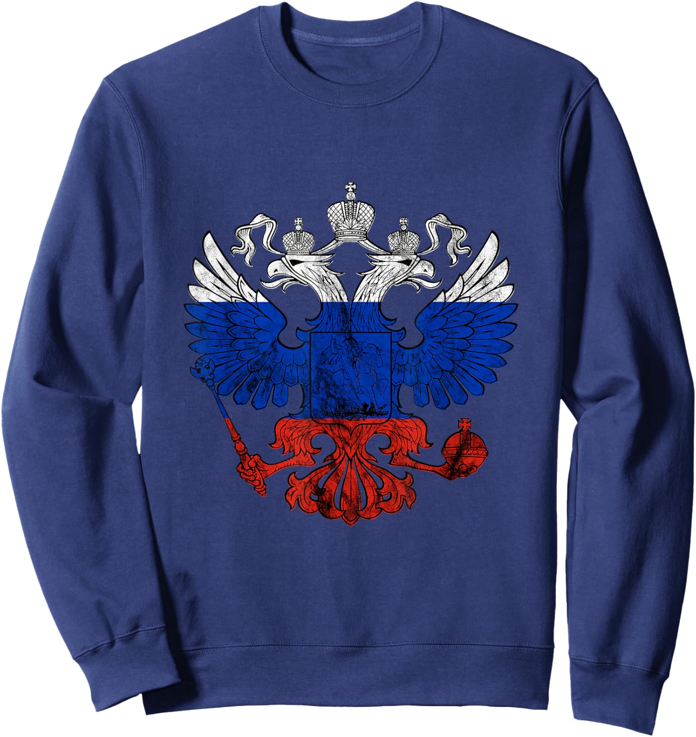 Russia Eagle Russian Pride CCCP Russian Eagle Sweatshirt - Sweatshirt | Navy