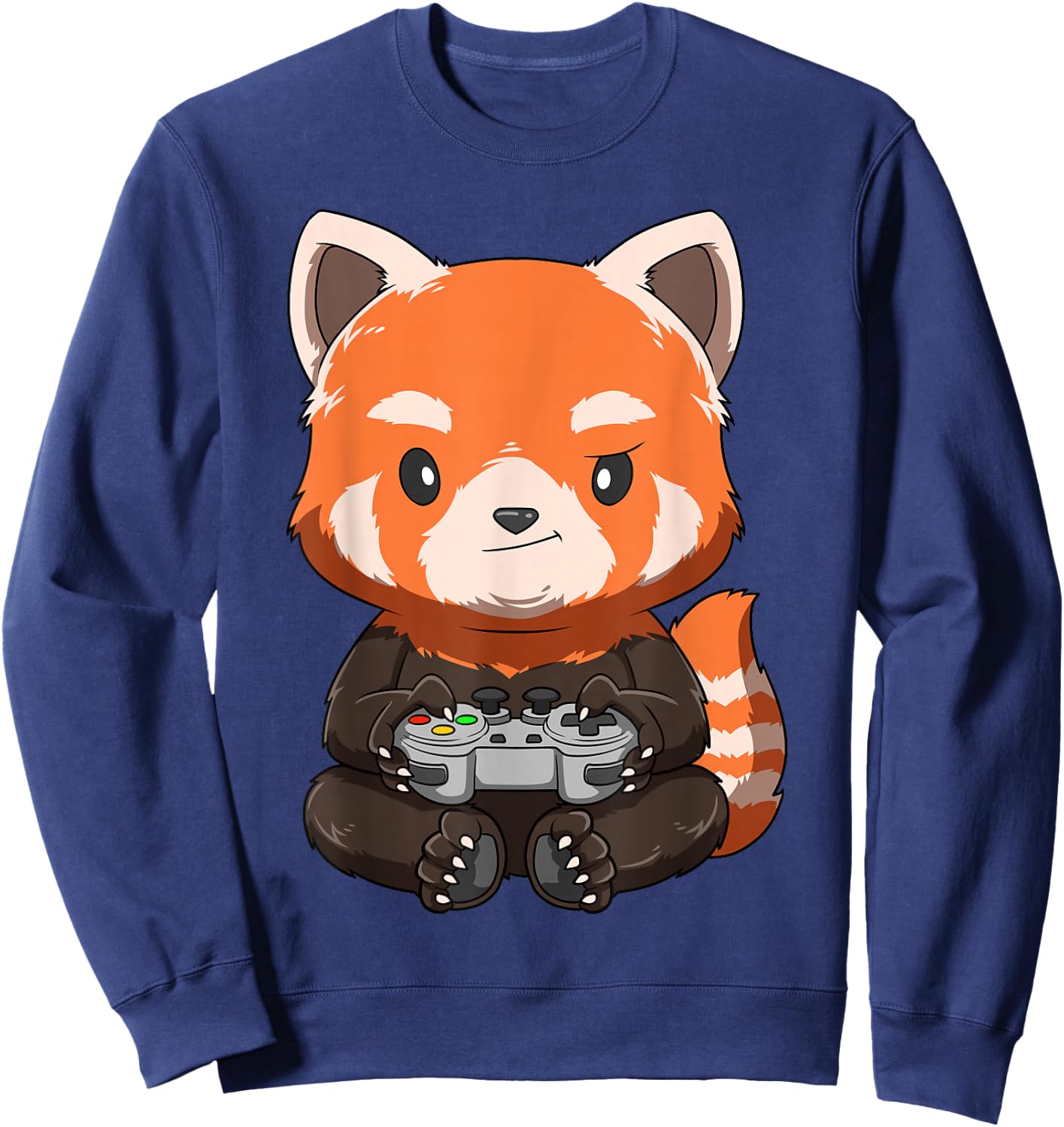 Gaming Red Panda Gamer Red Panda Playing Video Games Sweatshirt - Sweatshirt | Navy