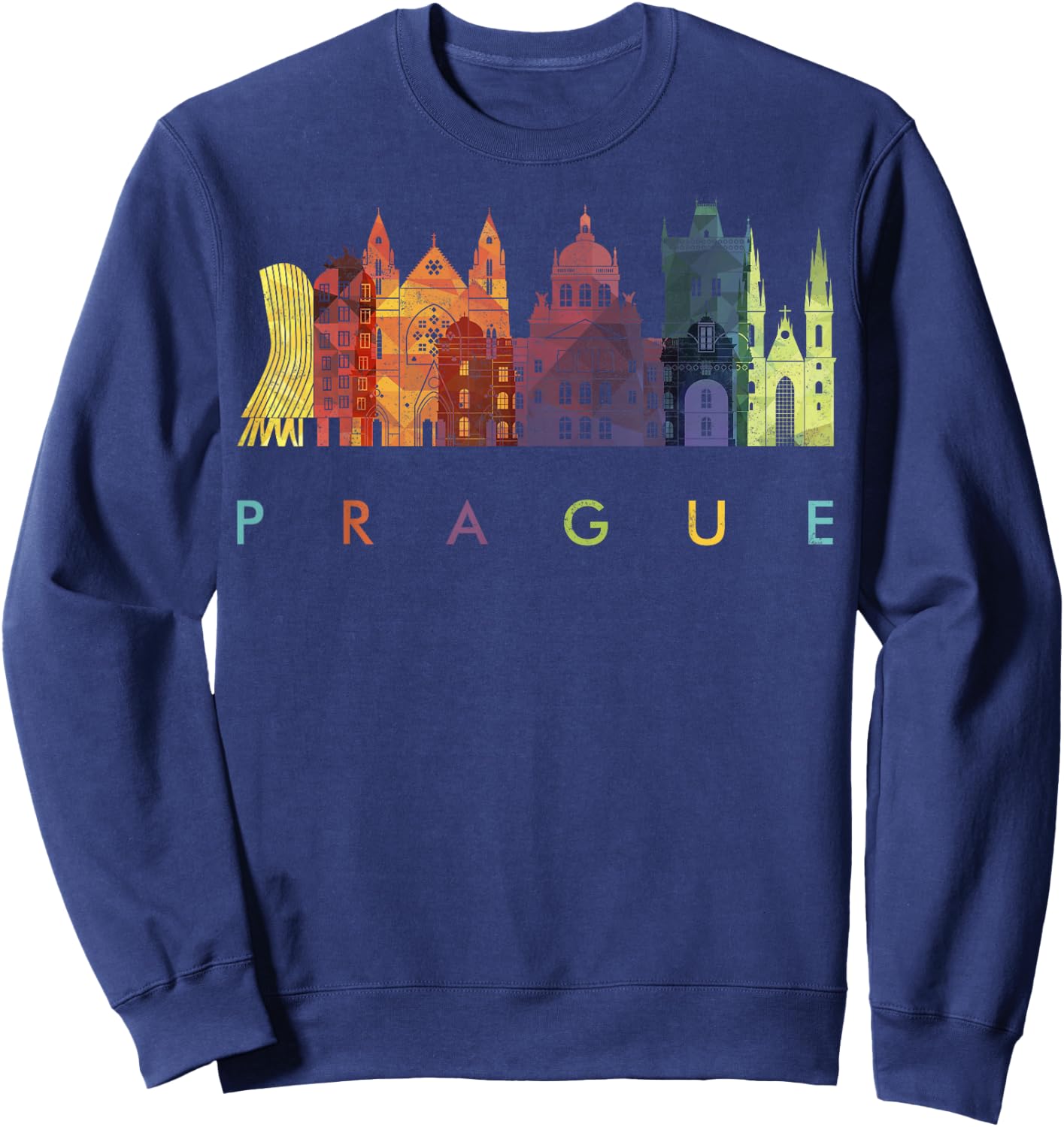 Travel Europe Czech Republic Prague Family Vacation Souvenir Sweatshirt - Sweatshirt | Navy