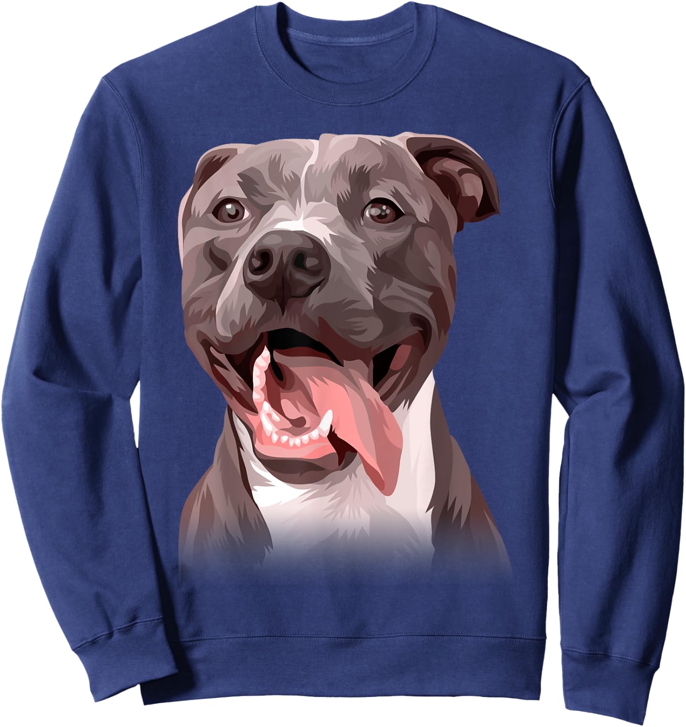 Perfect Gift Pitbull Lovers - Colorful Art Pitty Dog Men Women Kids Sweatshirt - Sweatshirt | Navy