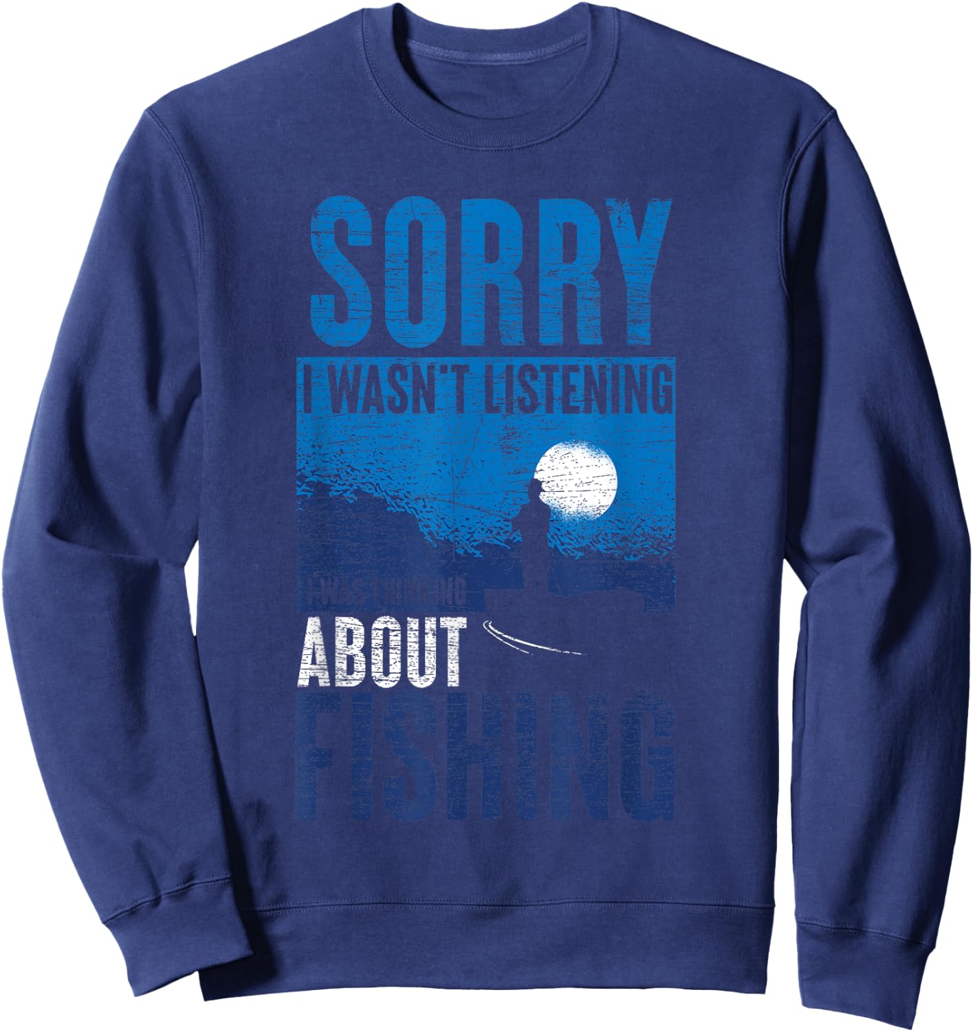 Funny Fisherman Fishing Sweatshirt - Sweatshirt | Navy