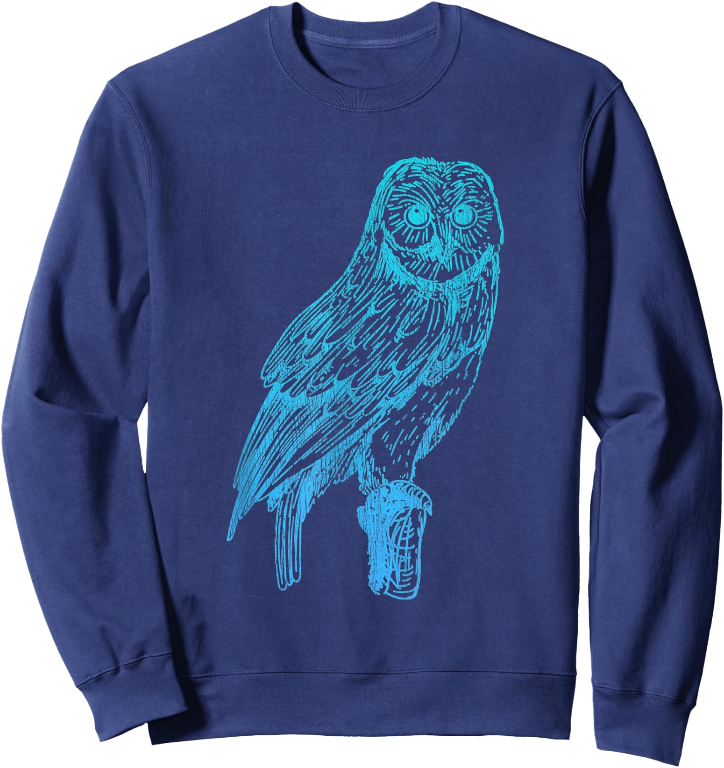 Wise Bird Forest Animal Owl Sweatshirt - Sweatshirt | Navy