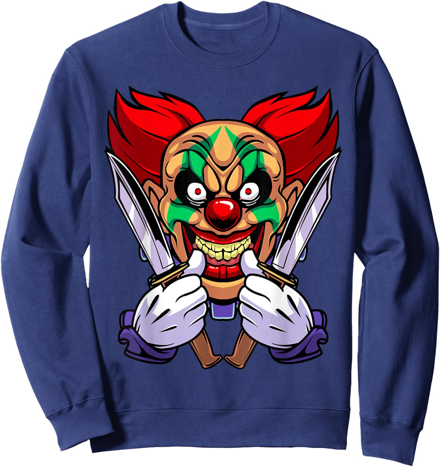 Funny Halloween Clown Sweatshirt - Sweatshirt | Navy