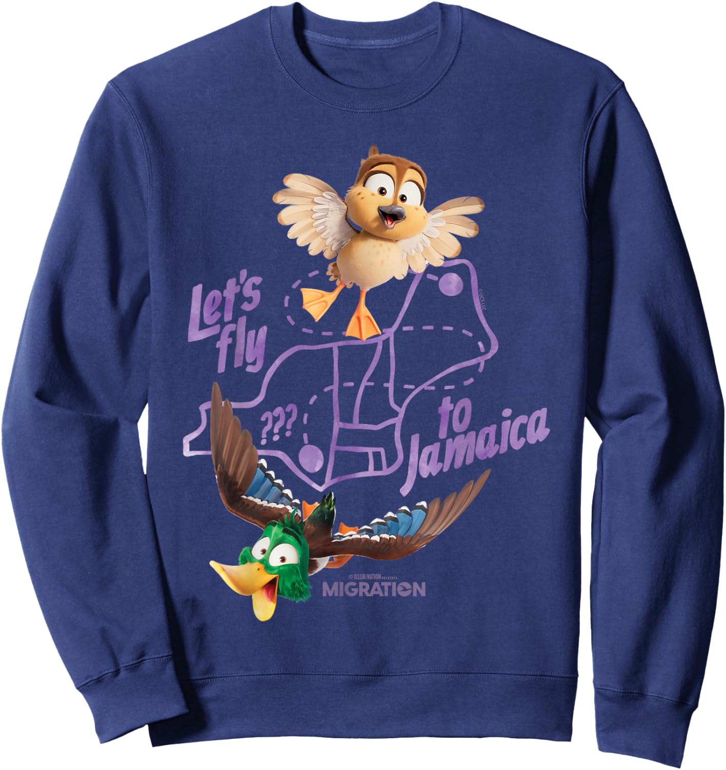 Migration Fly to Jamaica Sweatshirt - Sweatshirt | Navy