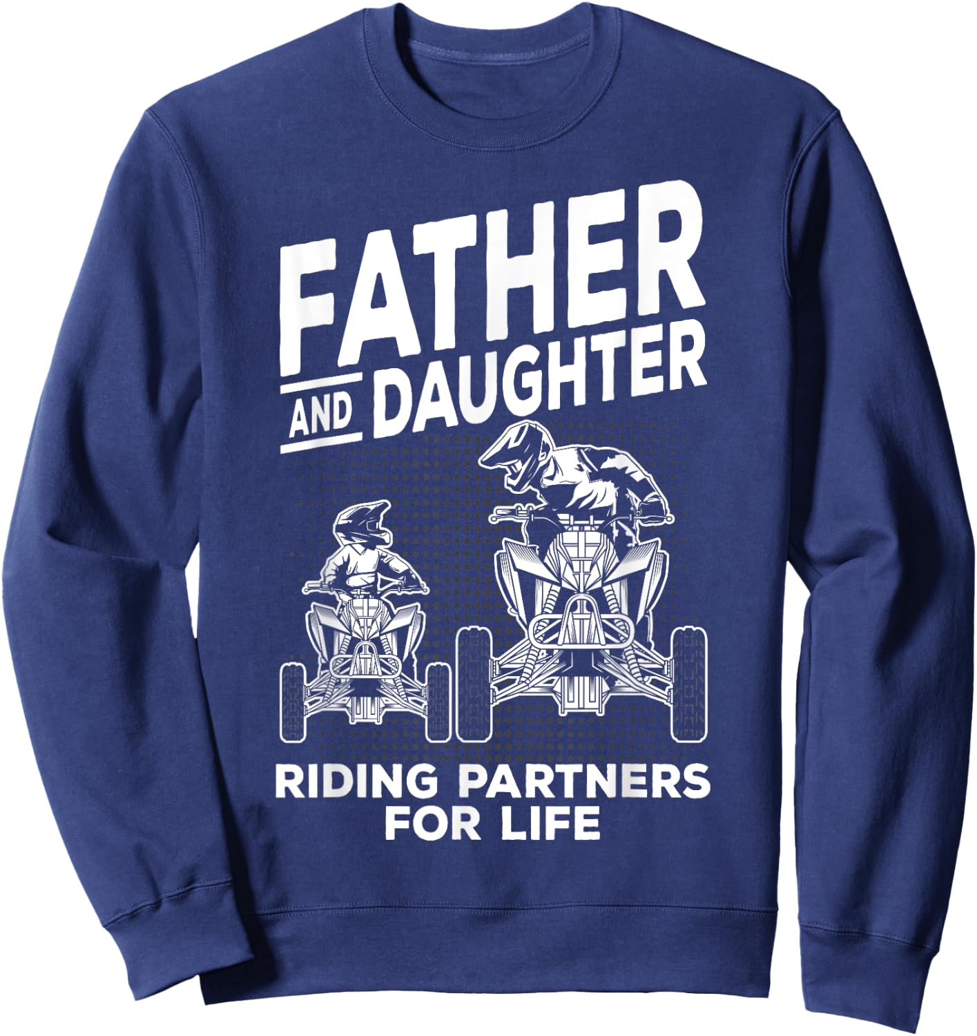 Quad Bike Father and Daughter ATV Girl Sweatshirt - Sweatshirt | Navy