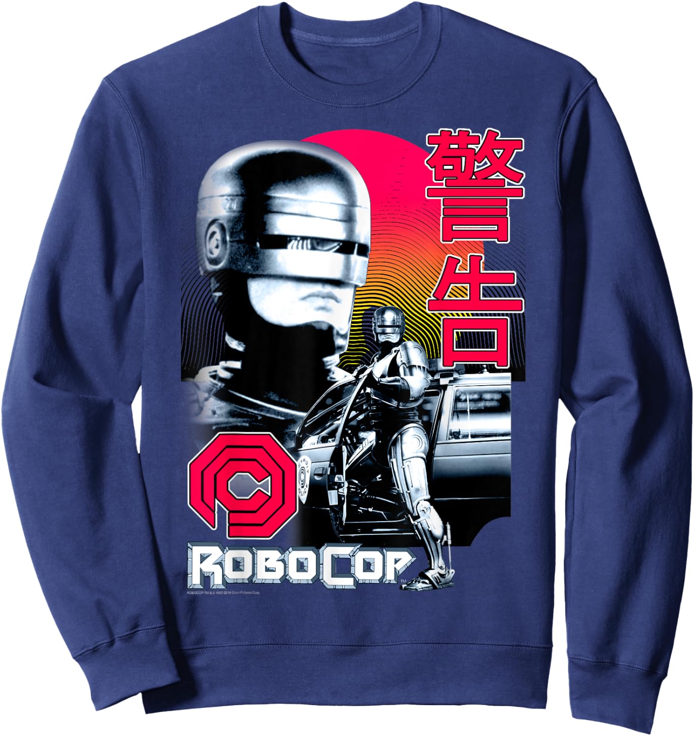 RoboCop Collage Poster Sweatshirt - Sweatshirt | Navy