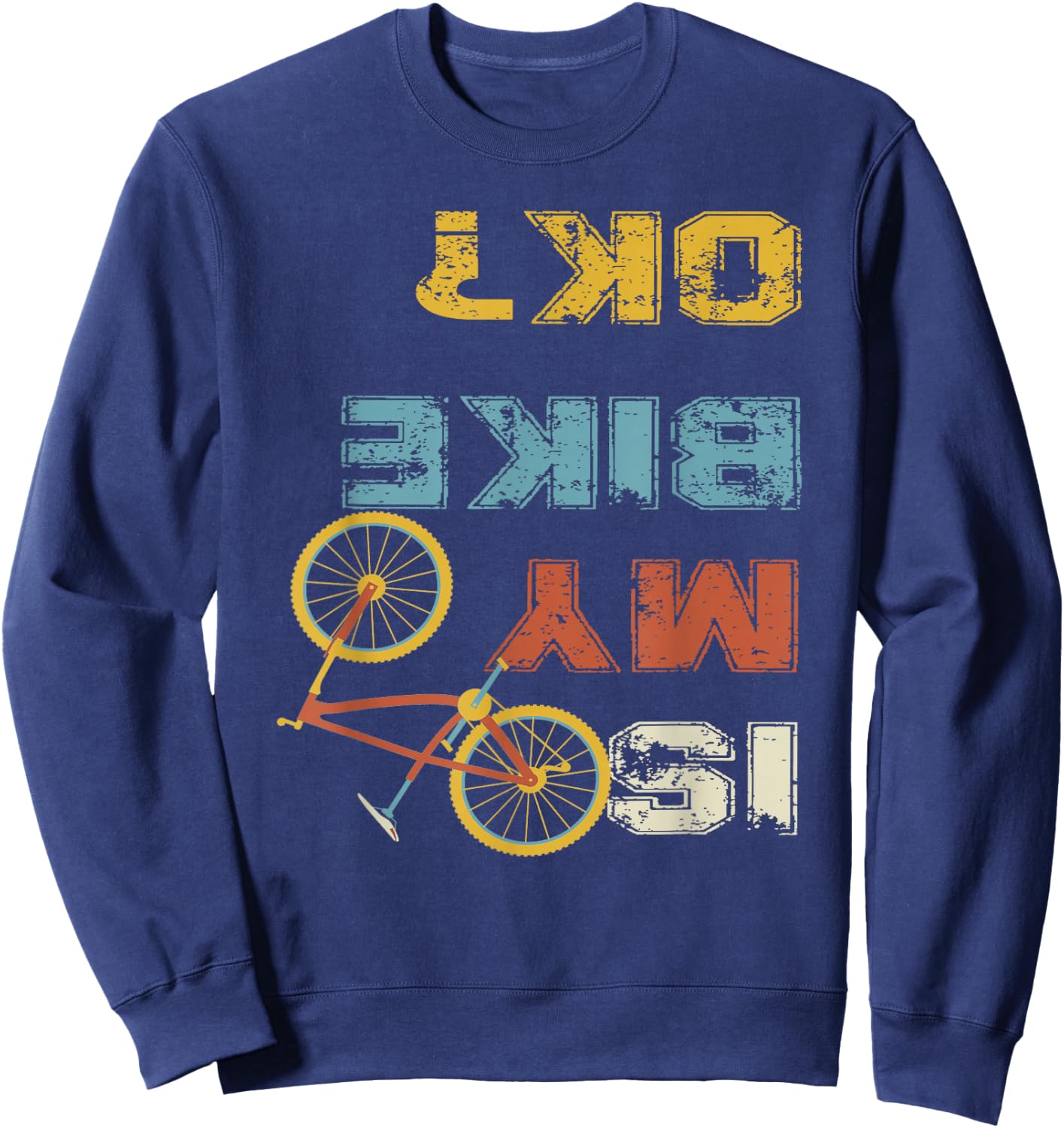 Is my bike okay? - Cycling Sweatshirt - Sweatshirt | Navy