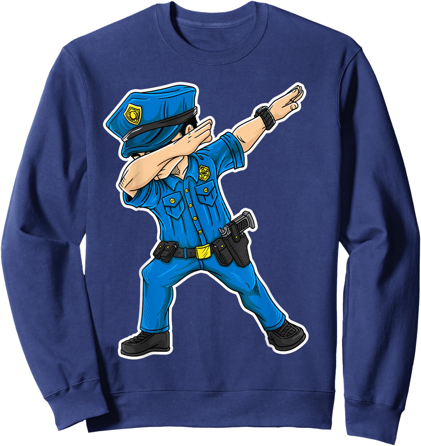 Dabbing Police Gift Funny Policeman Dab Dance Sweatshirt - Sweatshirt | Navy