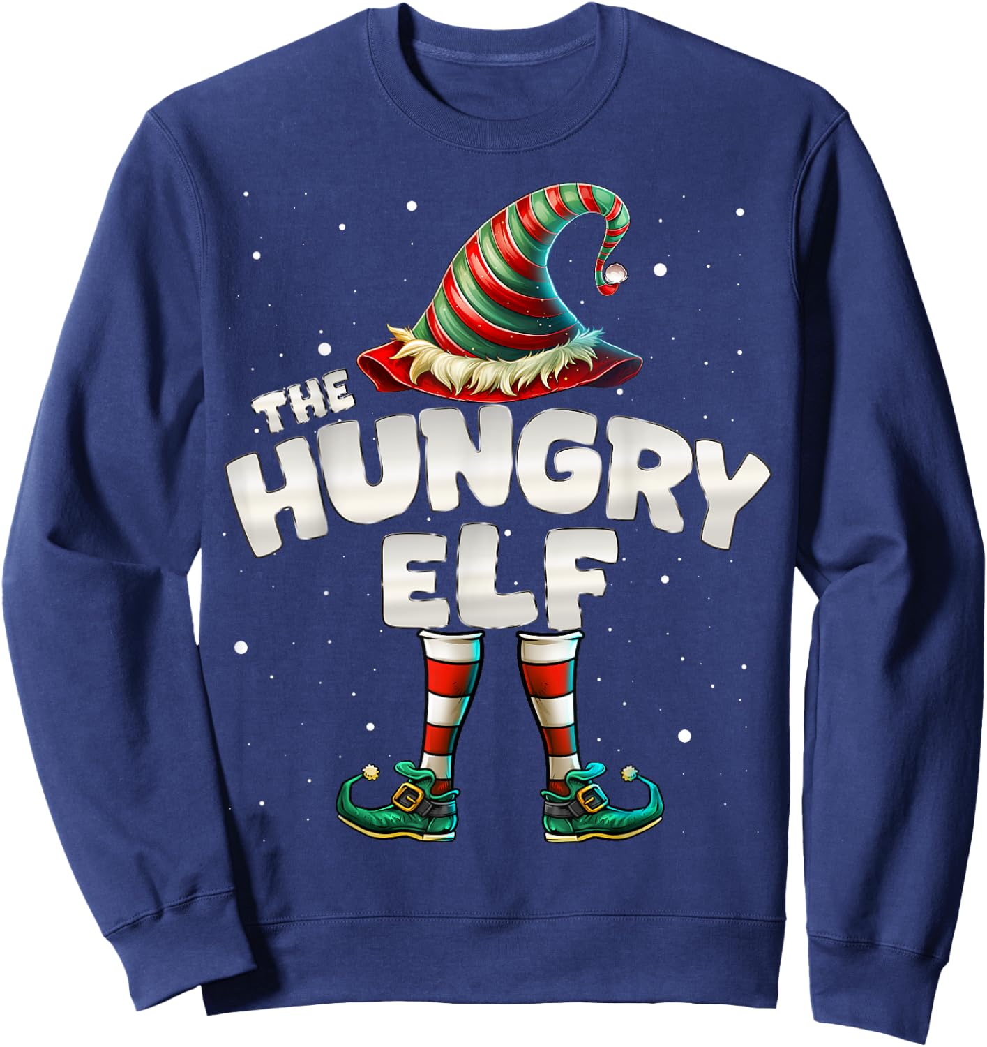 I'm The Hungry Elf Family Matching Group Christmas Sweatshirt - Sweatshirt | Navy