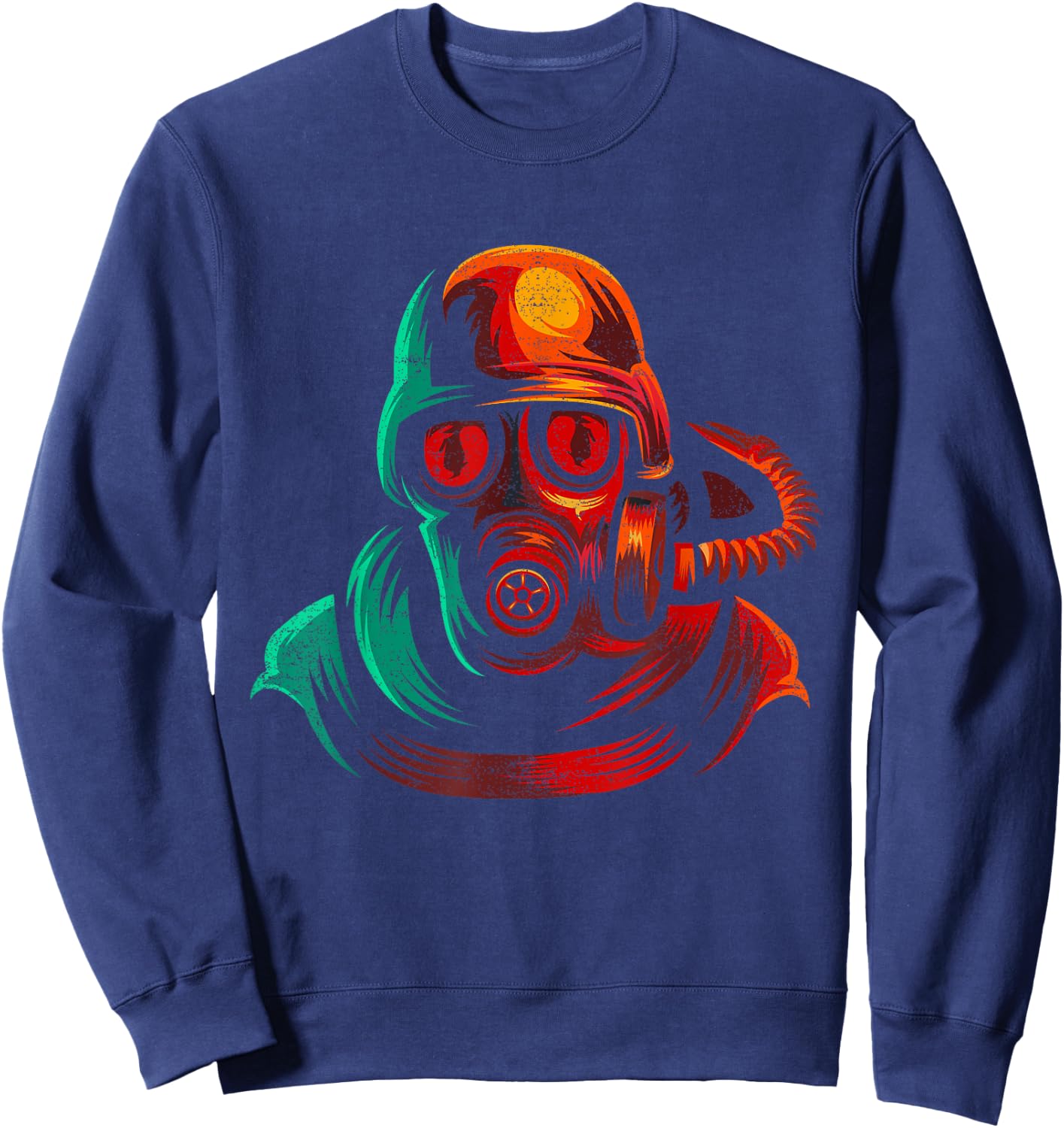 Military And Safety Gas Mask Virus Social Distancing Sweatshirt - Sweatshirt | Navy