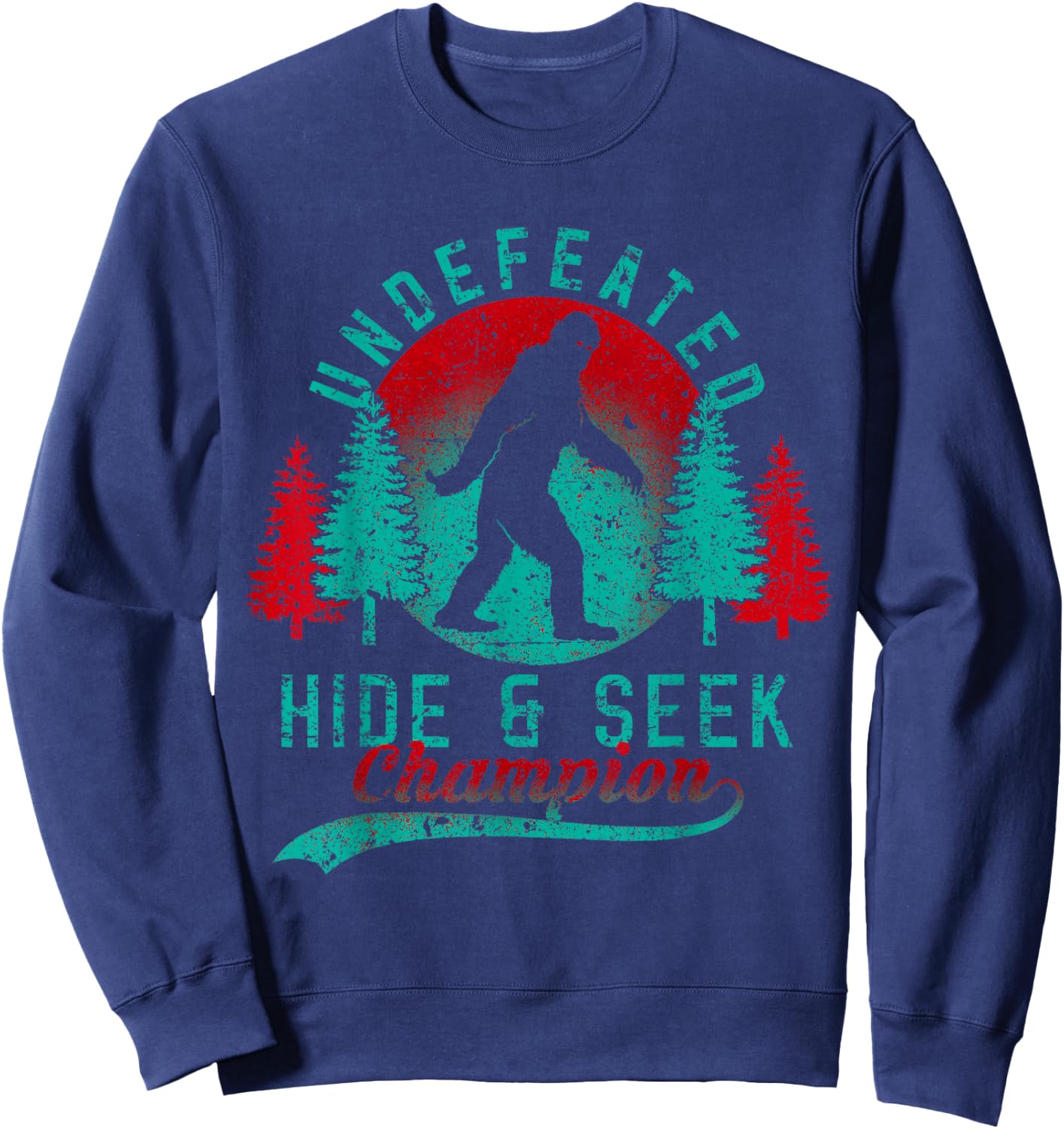 Bigfoot Limited Edition Undefeated Hide & Seek Sasquatch Sweatshirt - Sweatshirt | Navy