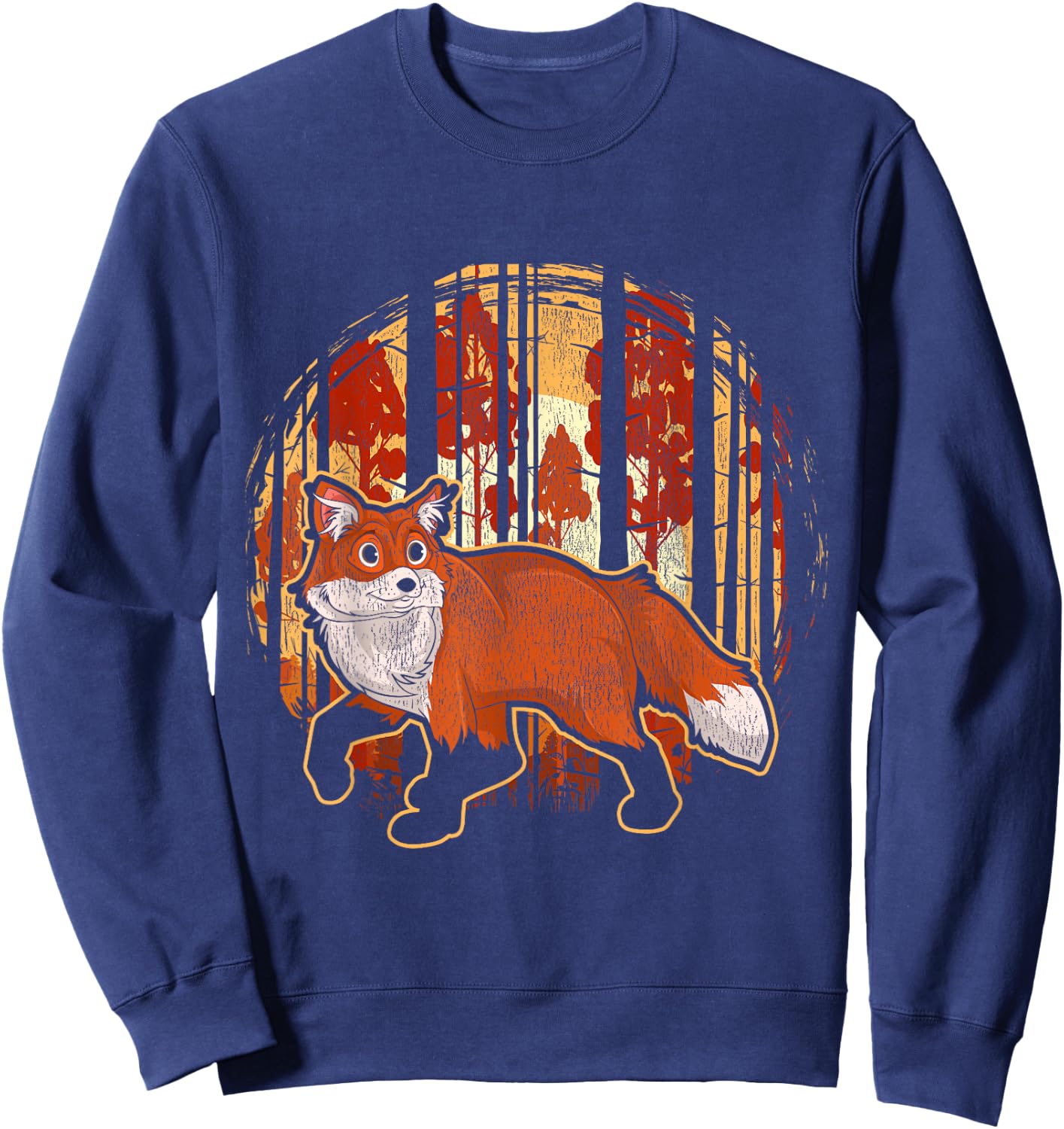 Wildlife Fox Forest Animal Kids Girls Boys Gift Nature Fox Sweatshirt - Sweatshirt | Navy