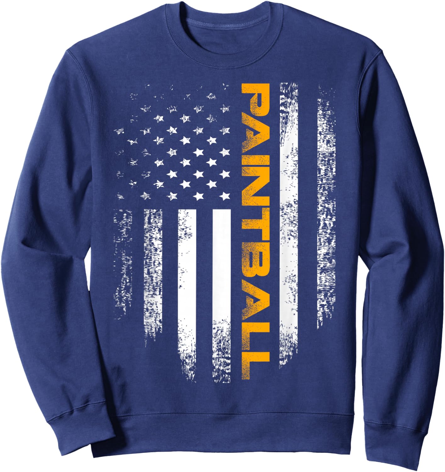 Vintage Paintball with American Flag for Sports Gift Sweatshirt - Sweatshirt | Navy